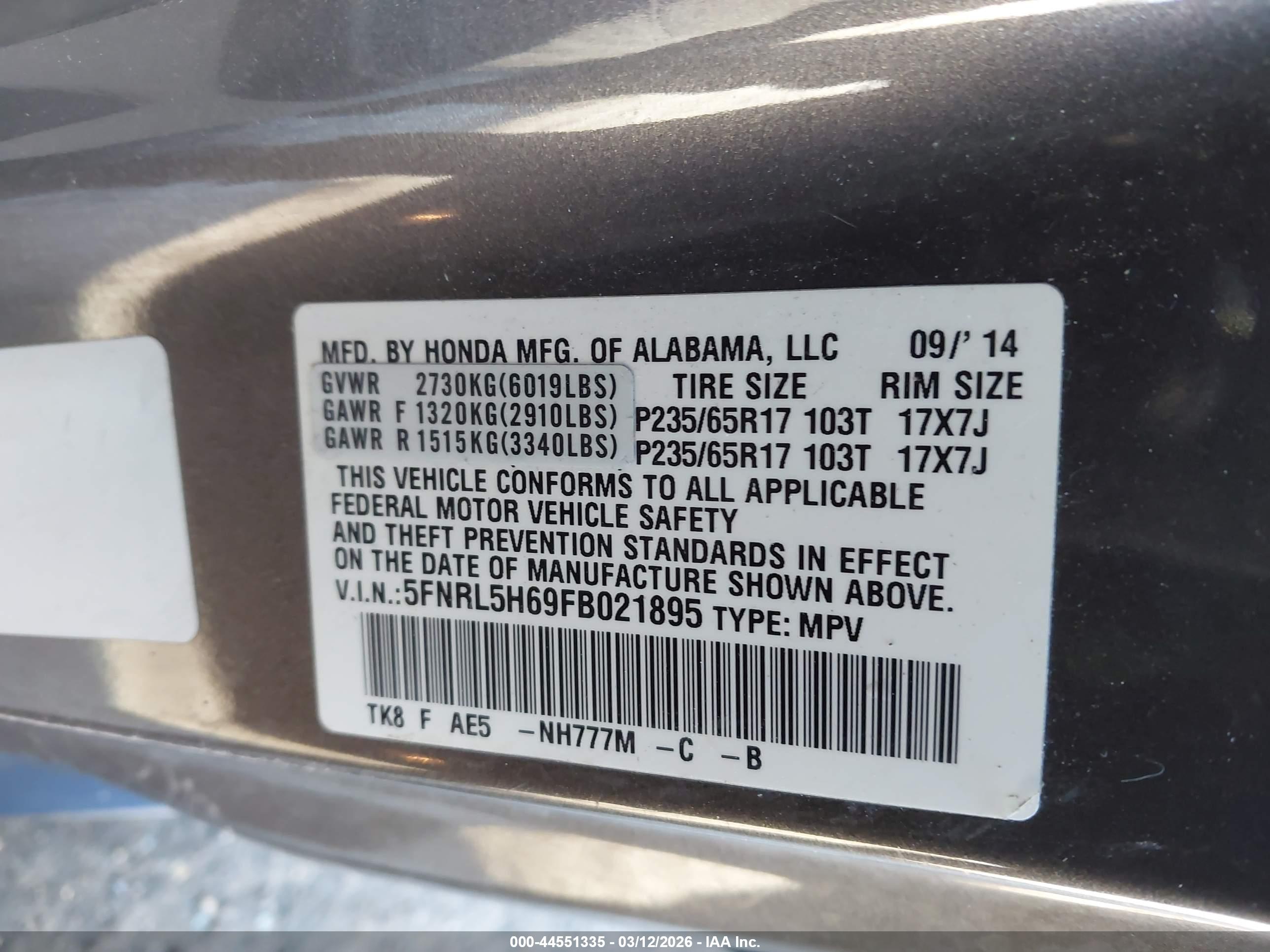 HONDA ODYSSEY image 9