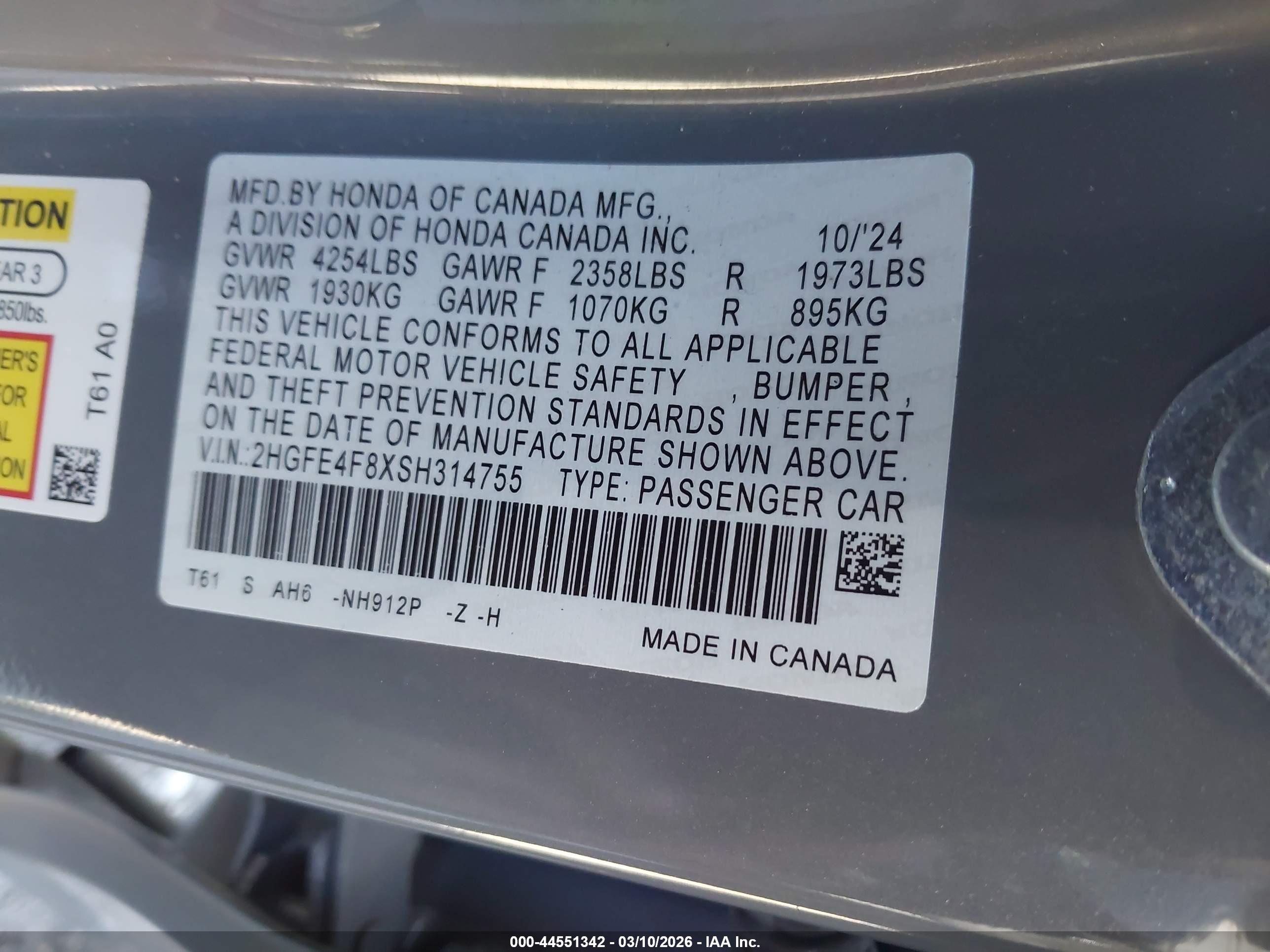 HONDA CIVIC image 9