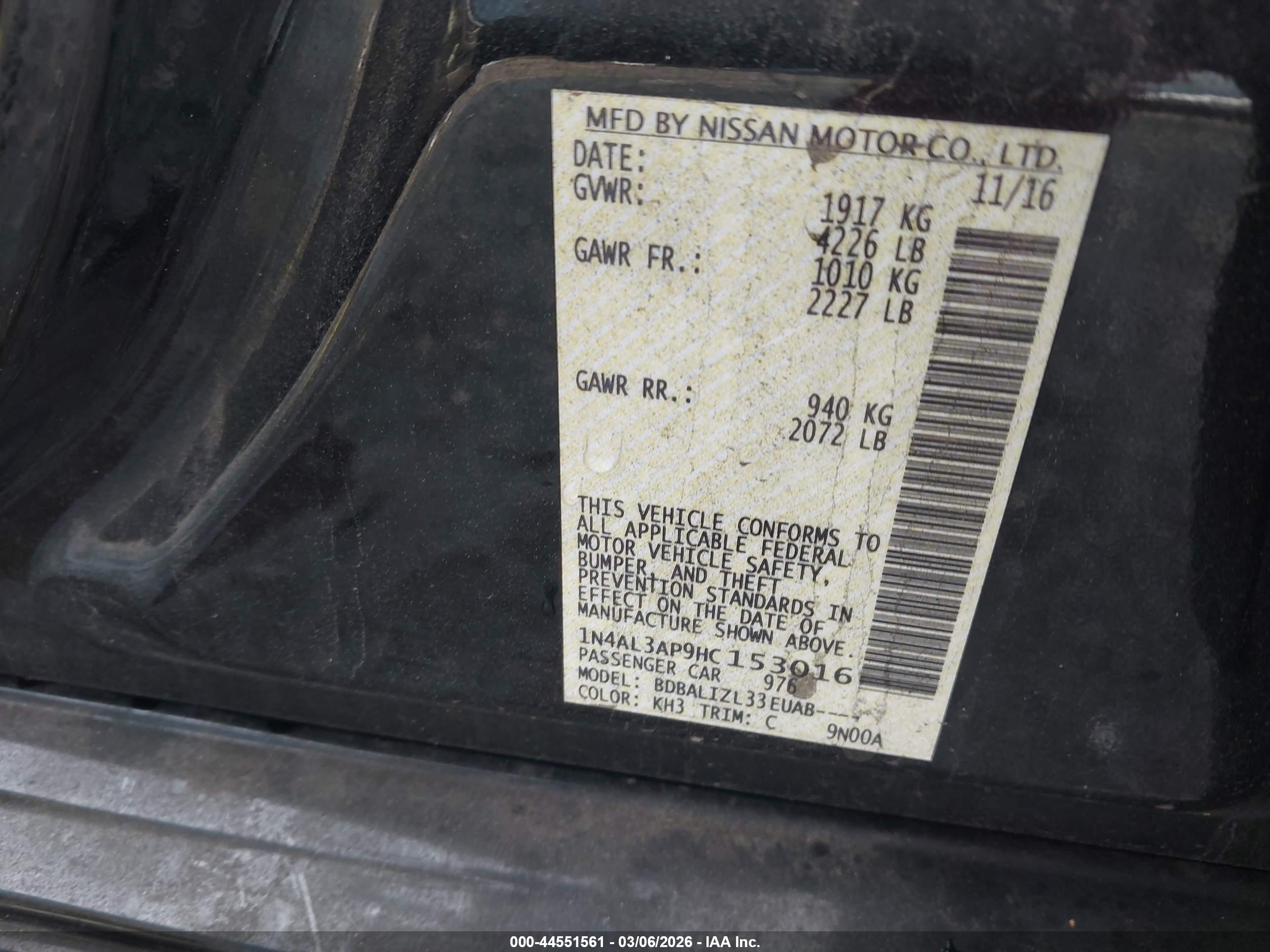 NISSAN ALTIMA image 9
