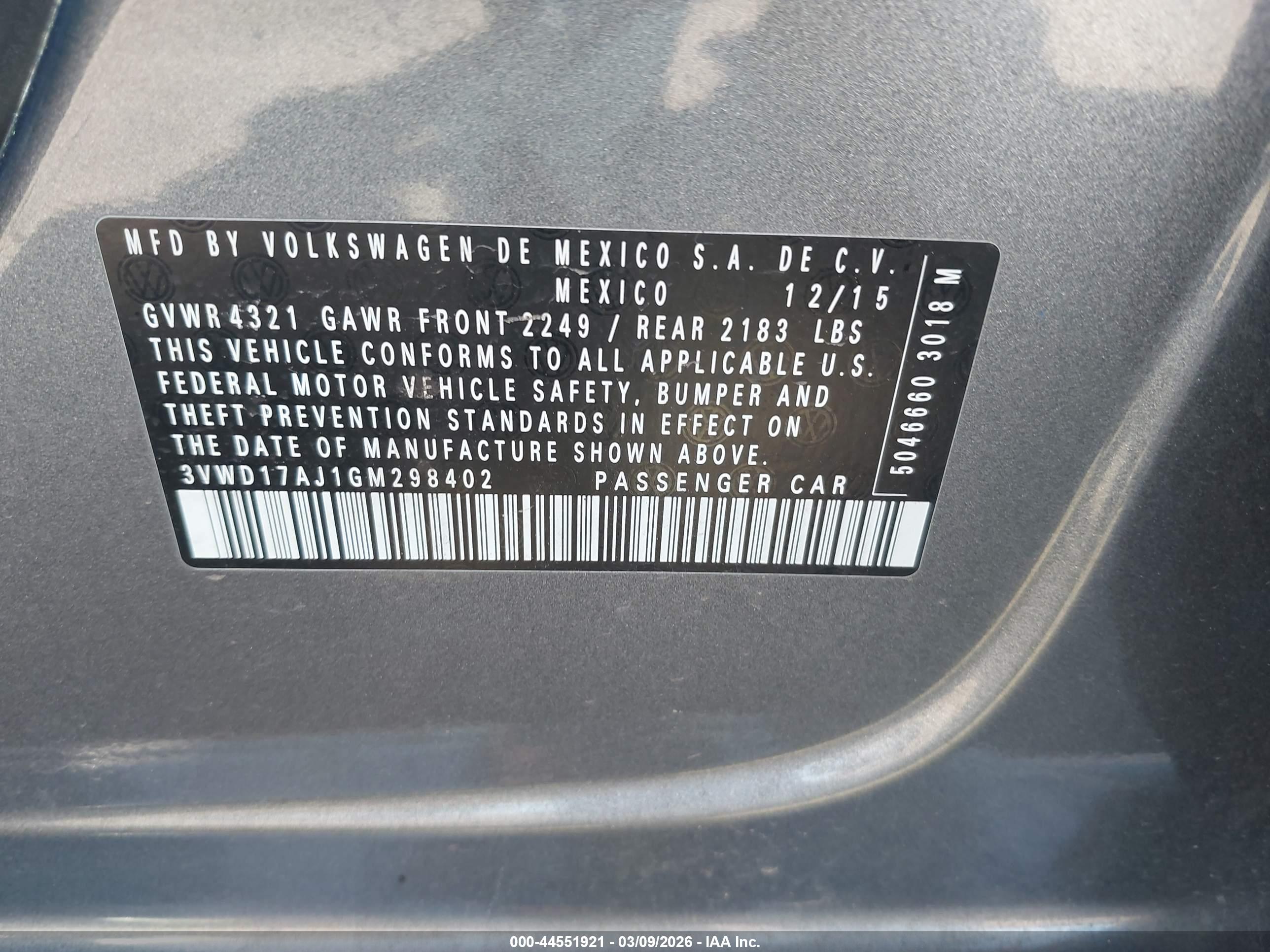 VOLKSWAGEN JETTA image 9
