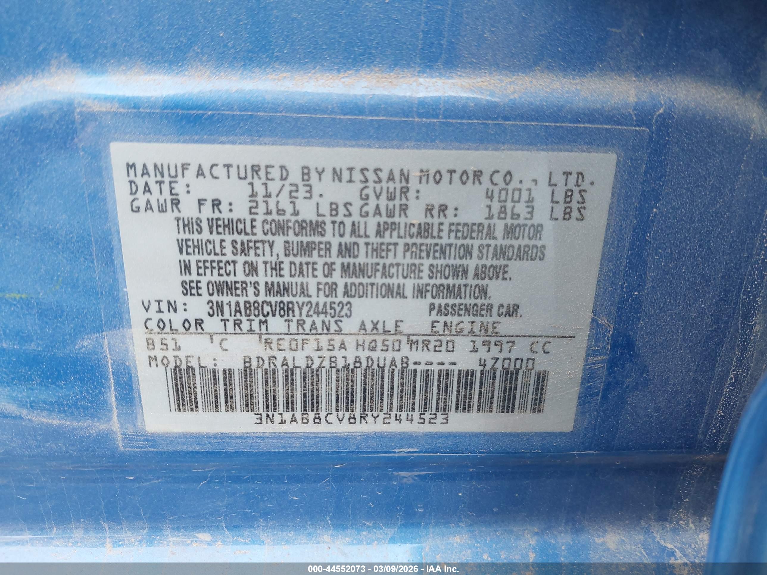 NISSAN SENTRA image 9