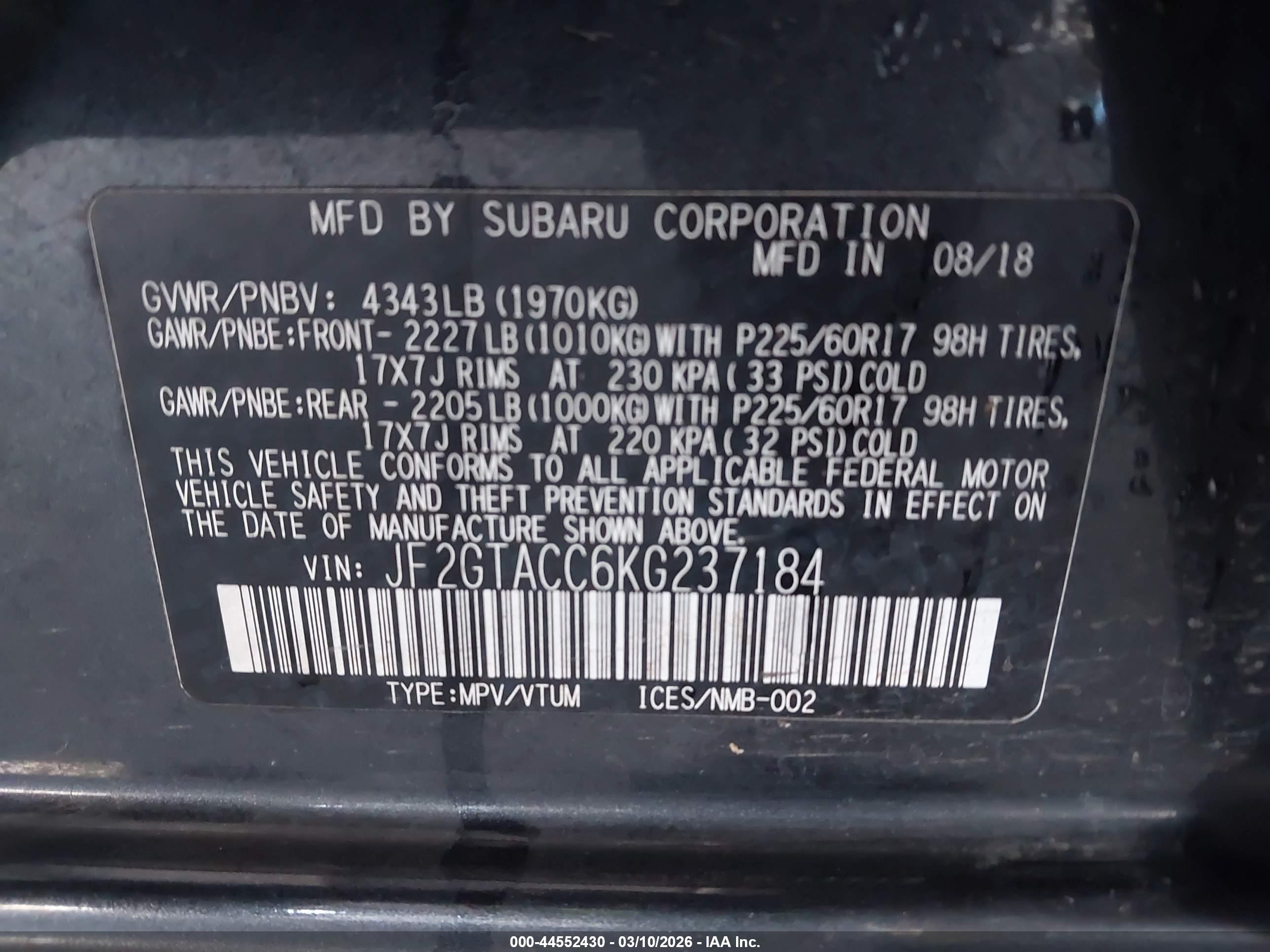 SUBARU CROSSTREK image 9