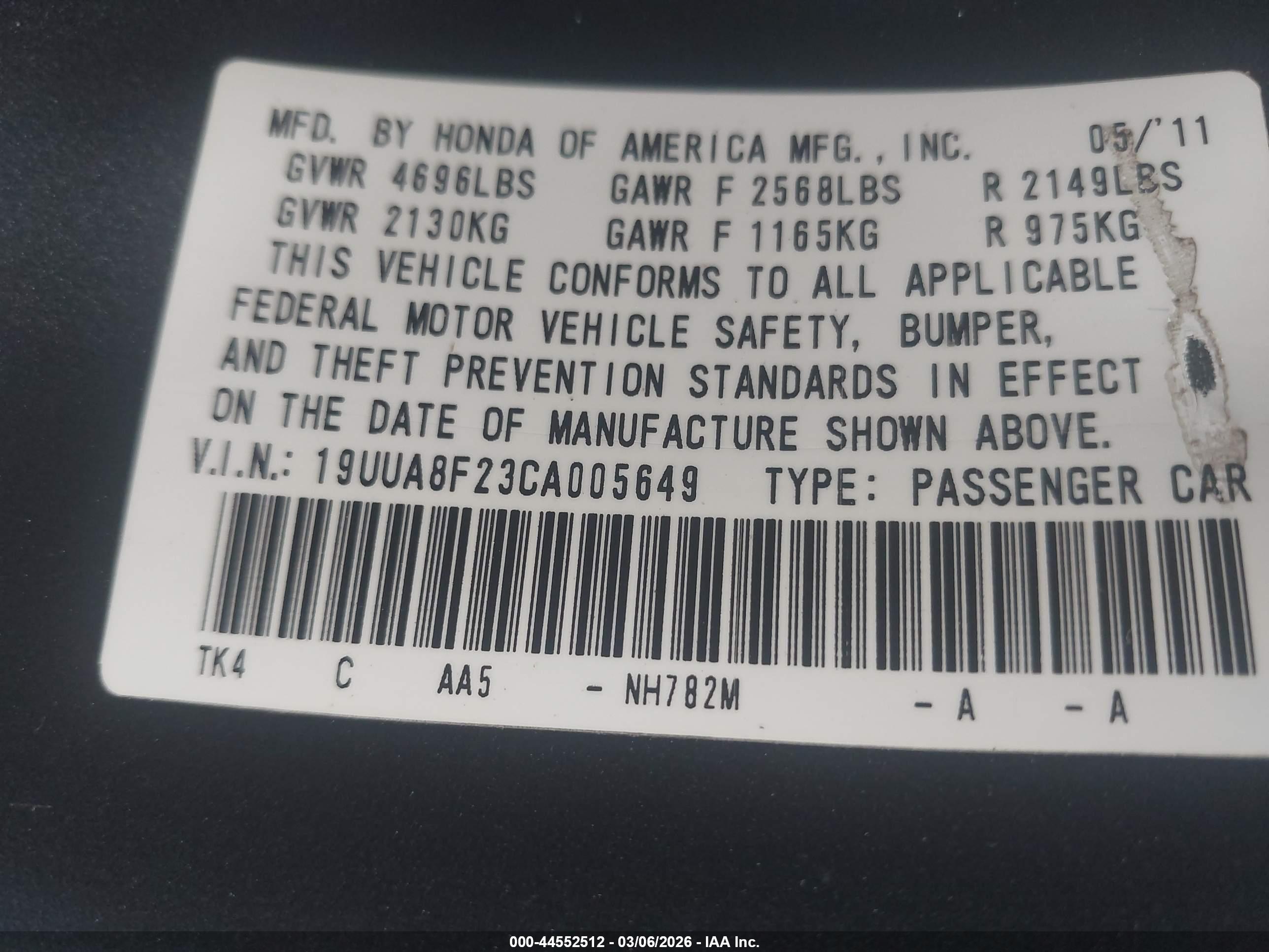 ACURA TL image 9