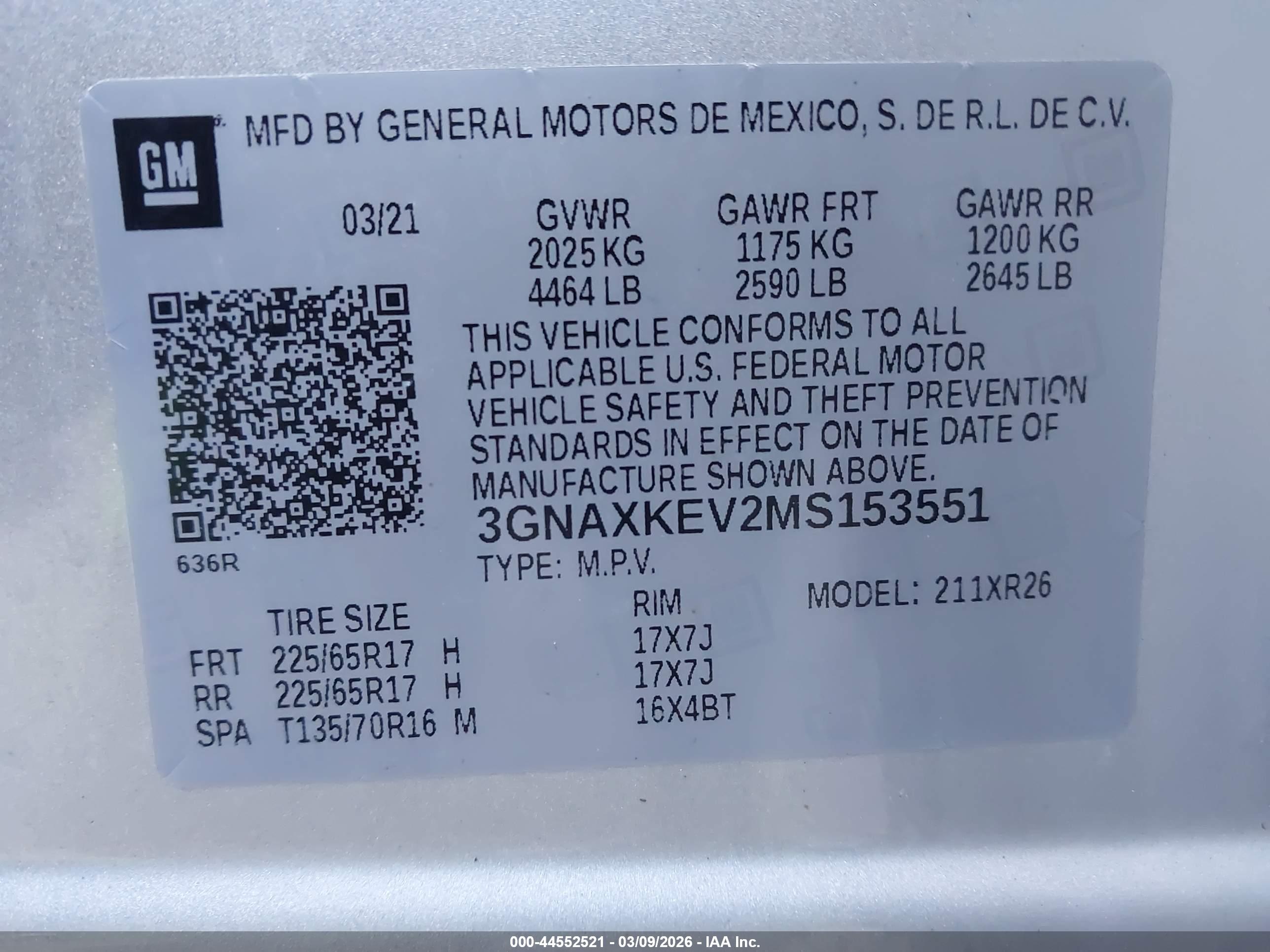 CHEVROLET EQUINOX image 9