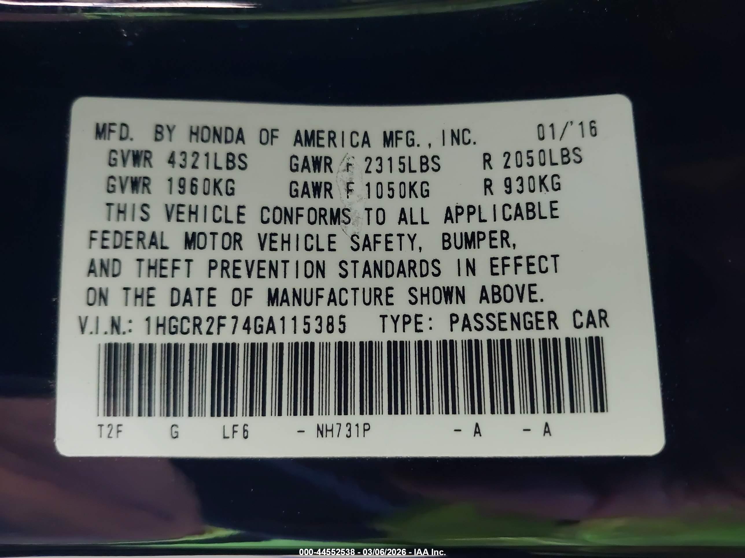 HONDA ACCORD image 9