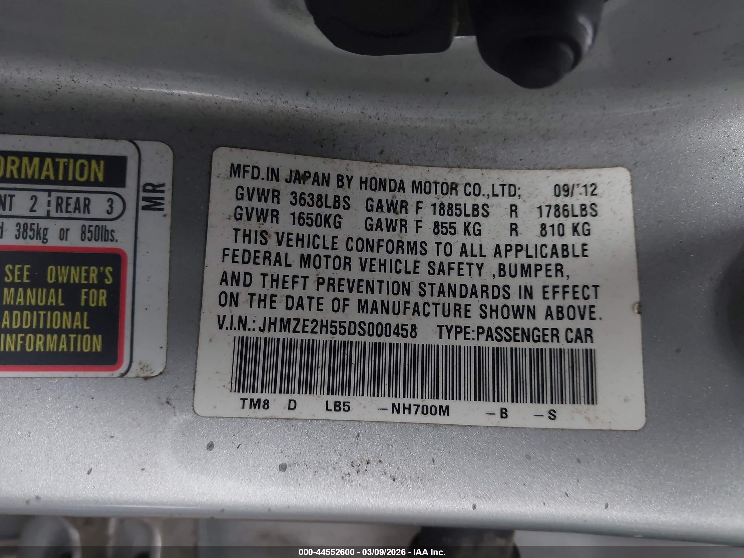 HONDA INSIGHT image 9
