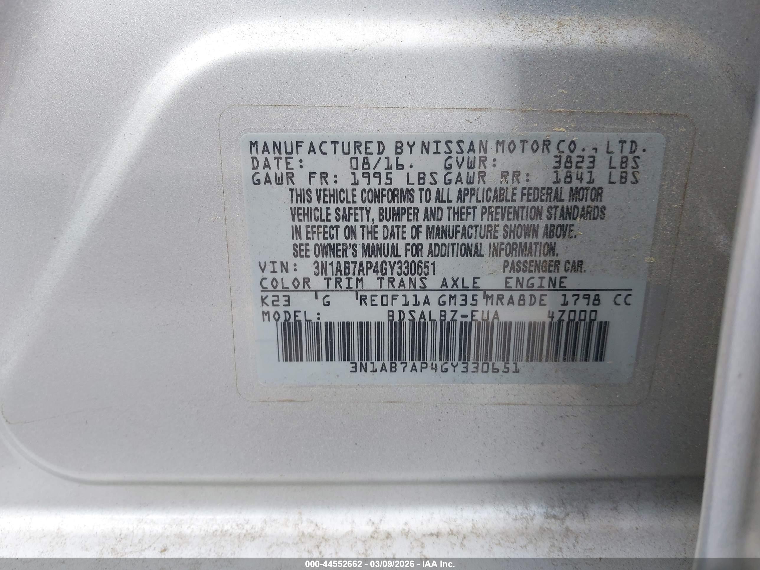 NISSAN SENTRA image 9