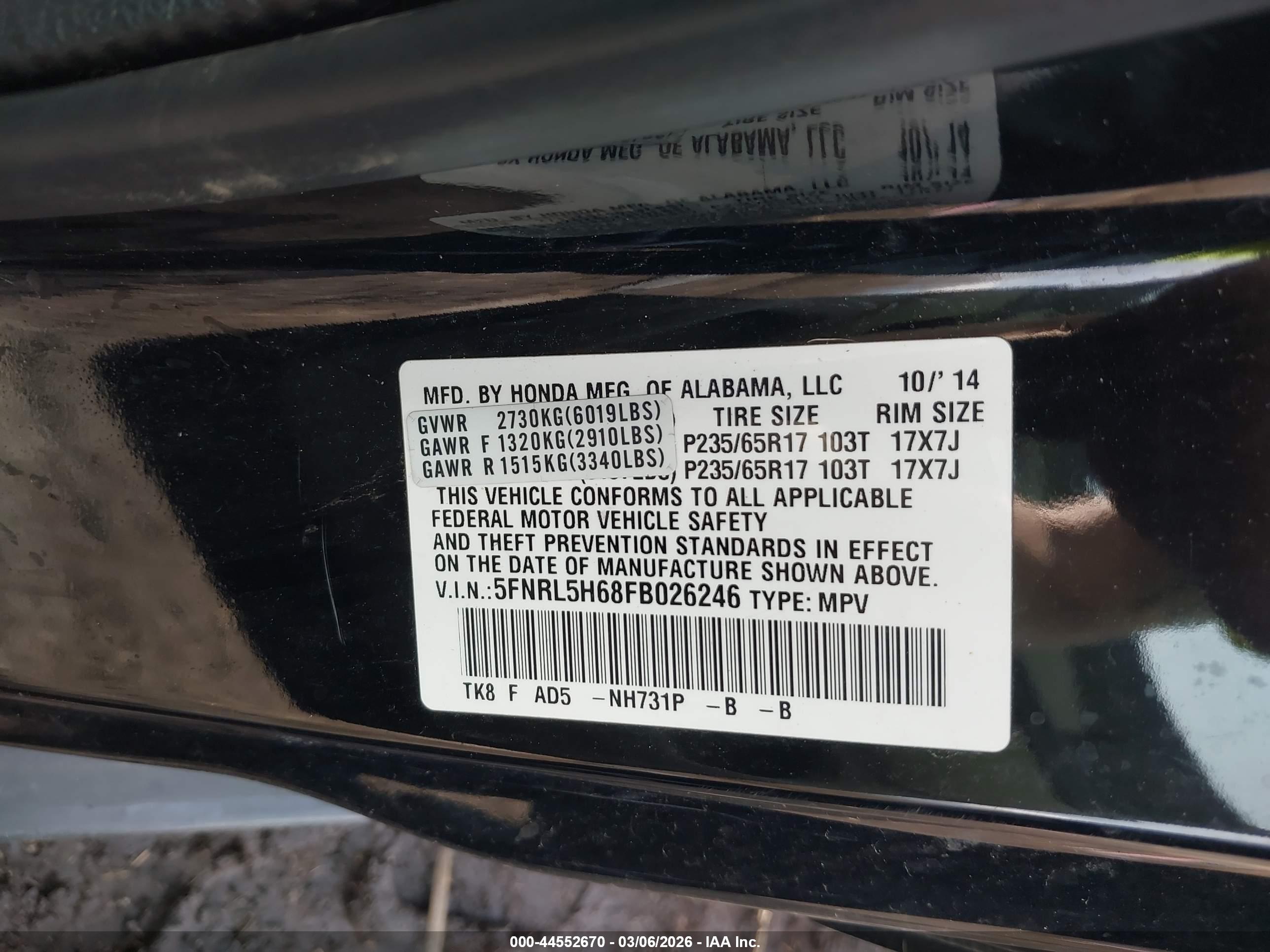 HONDA ODYSSEY image 9