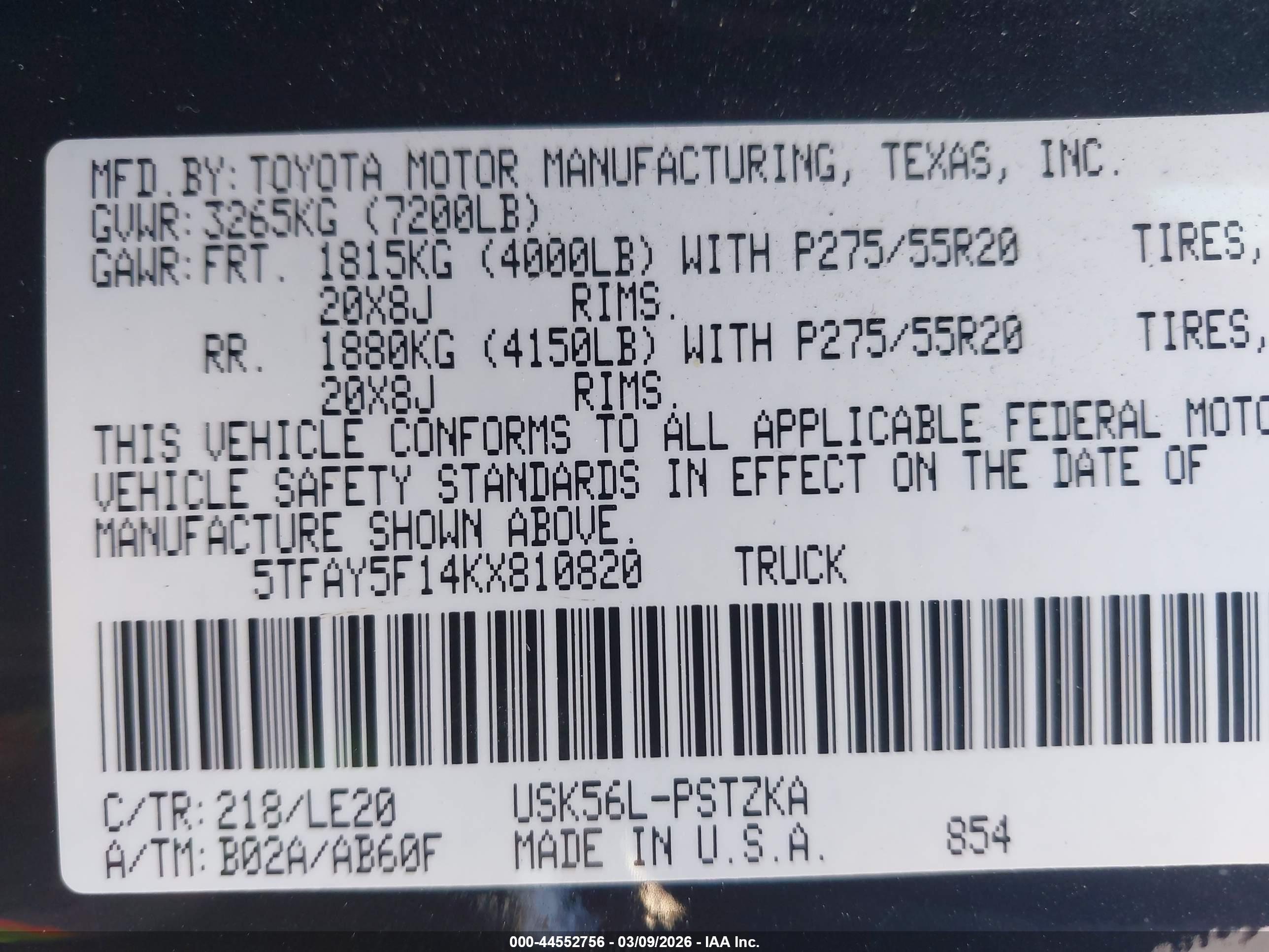 TOYOTA TUNDRA image 9