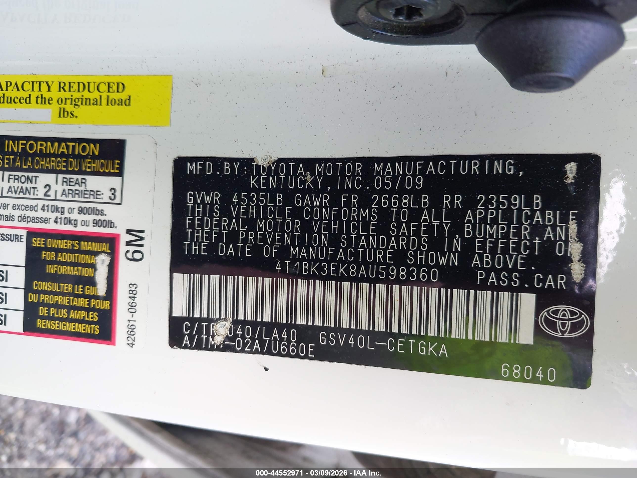 TOYOTA CAMRY image 9