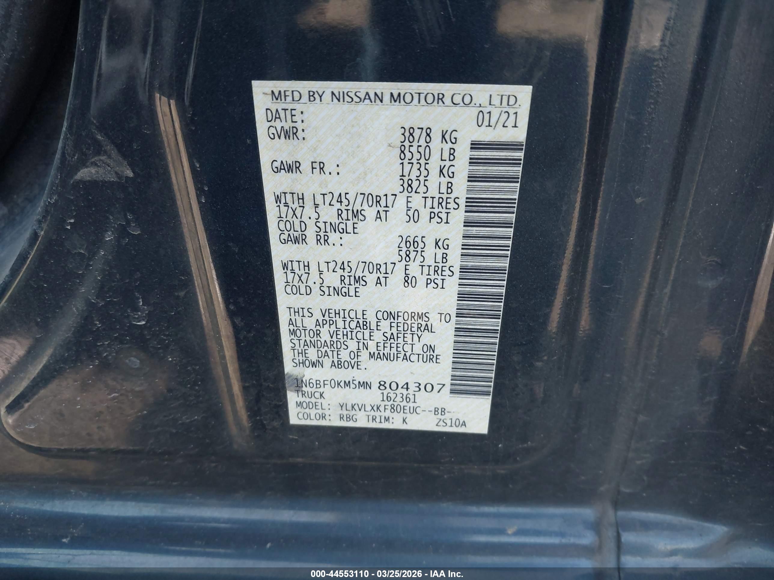 NISSAN NV image 9