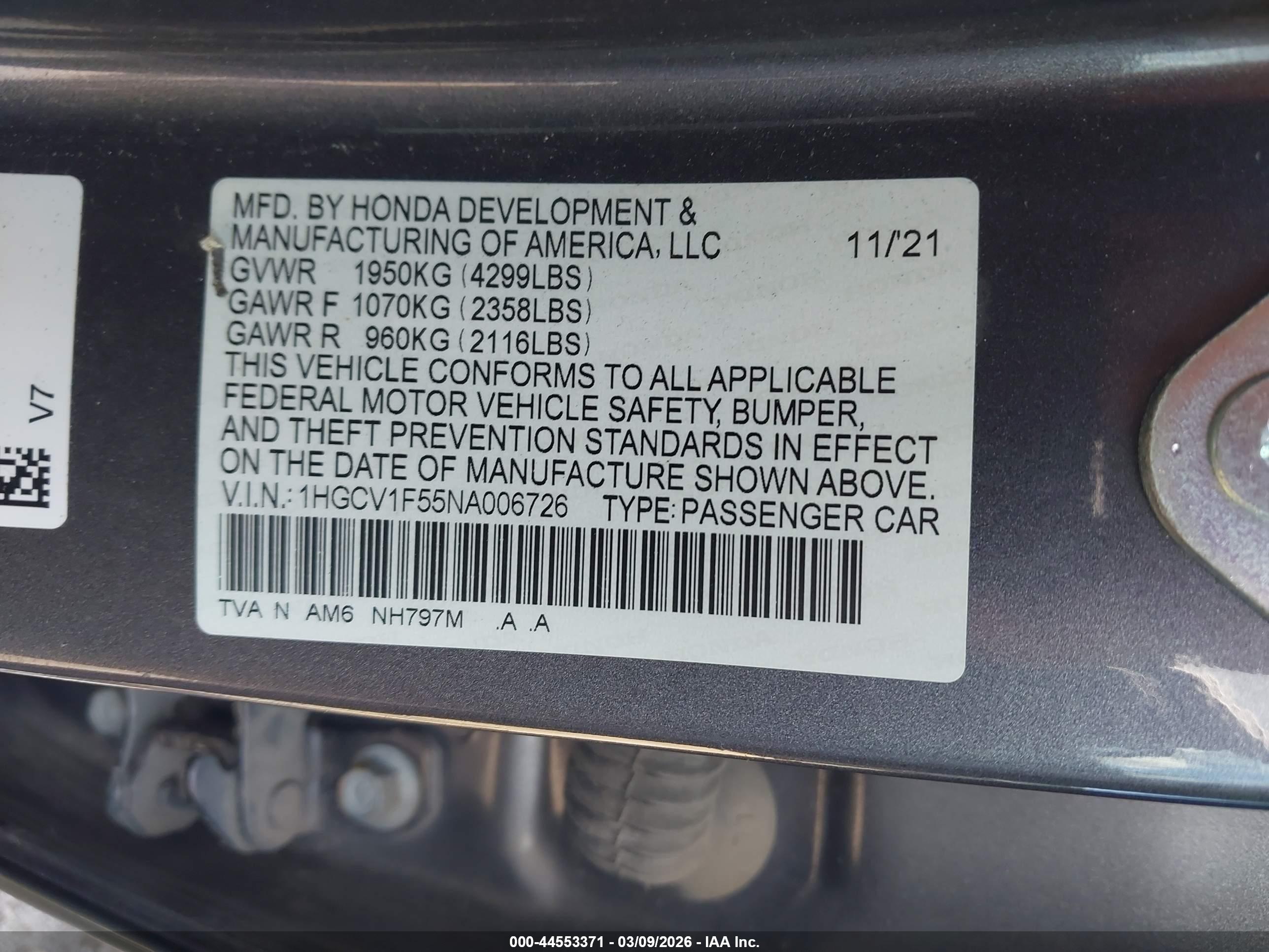 HONDA ACCORD image 9