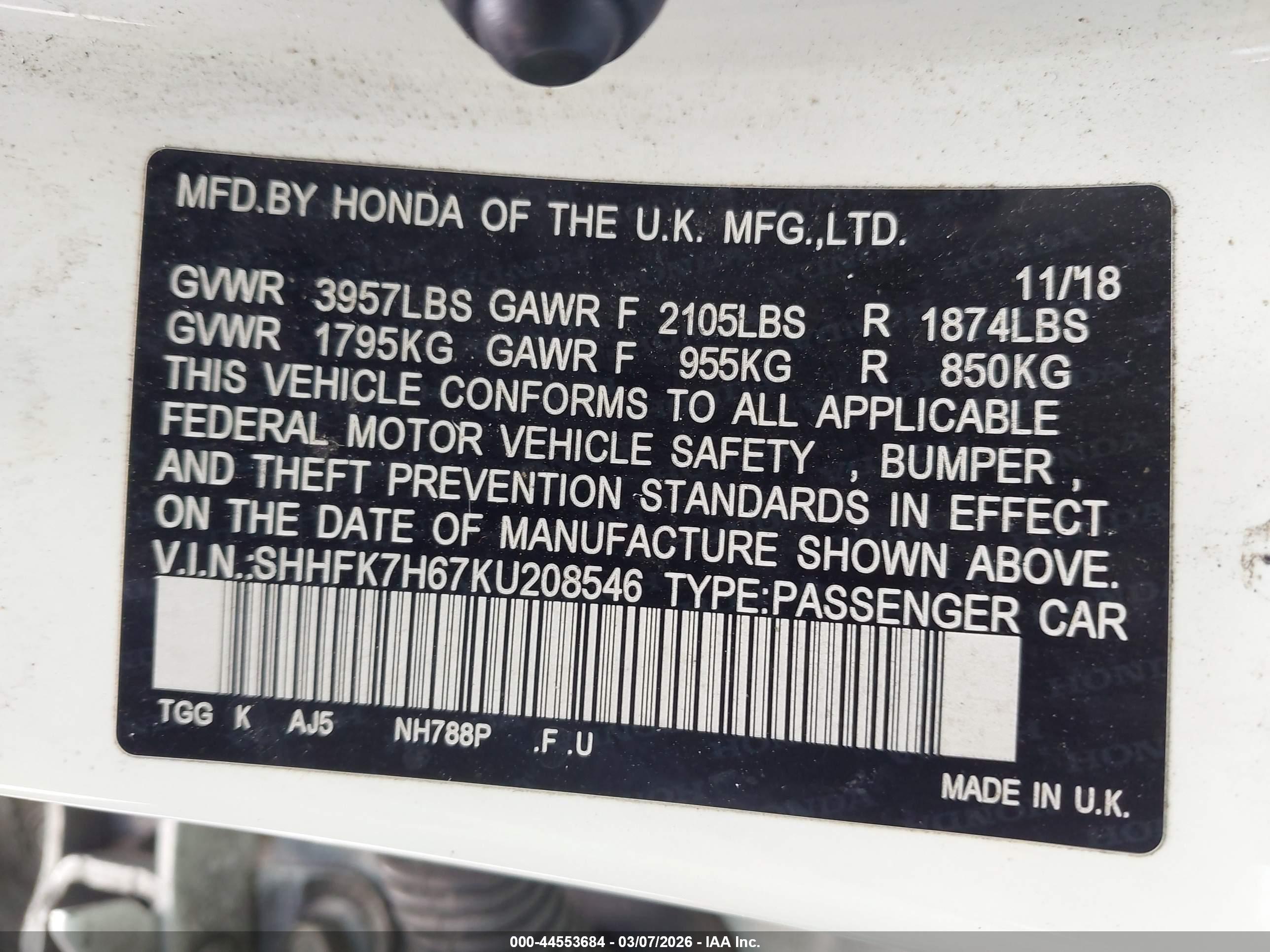 HONDA CIVIC image 9
