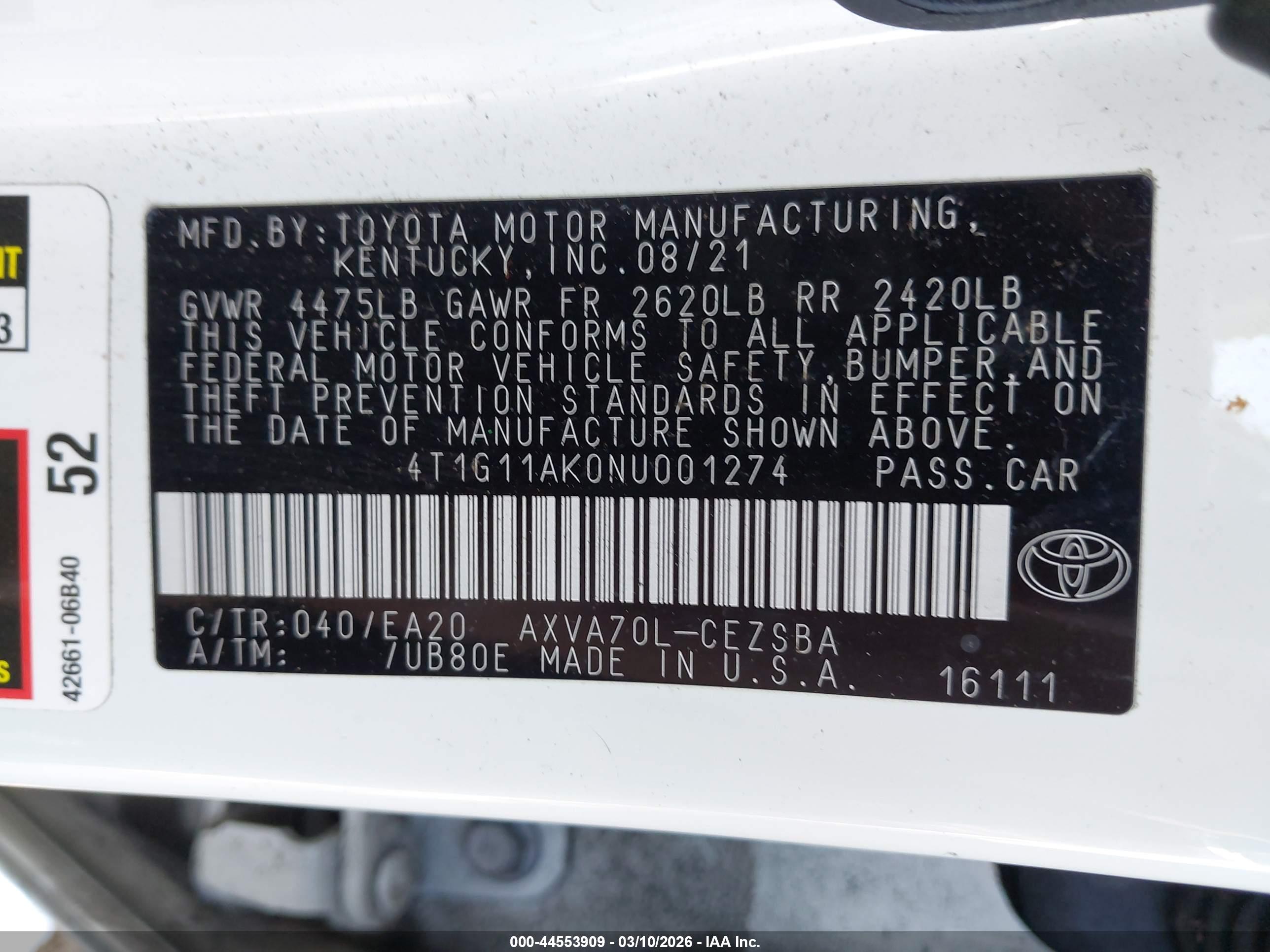TOYOTA CAMRY image 9