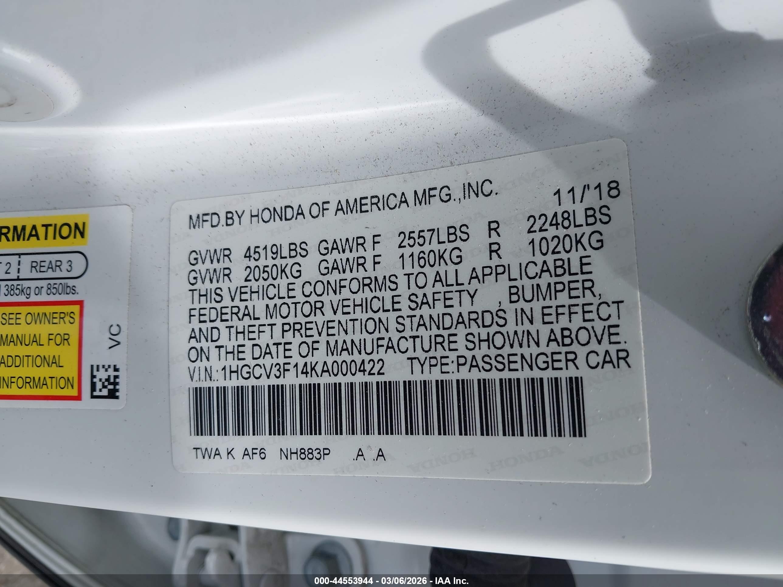 HONDA ACCORD image 9
