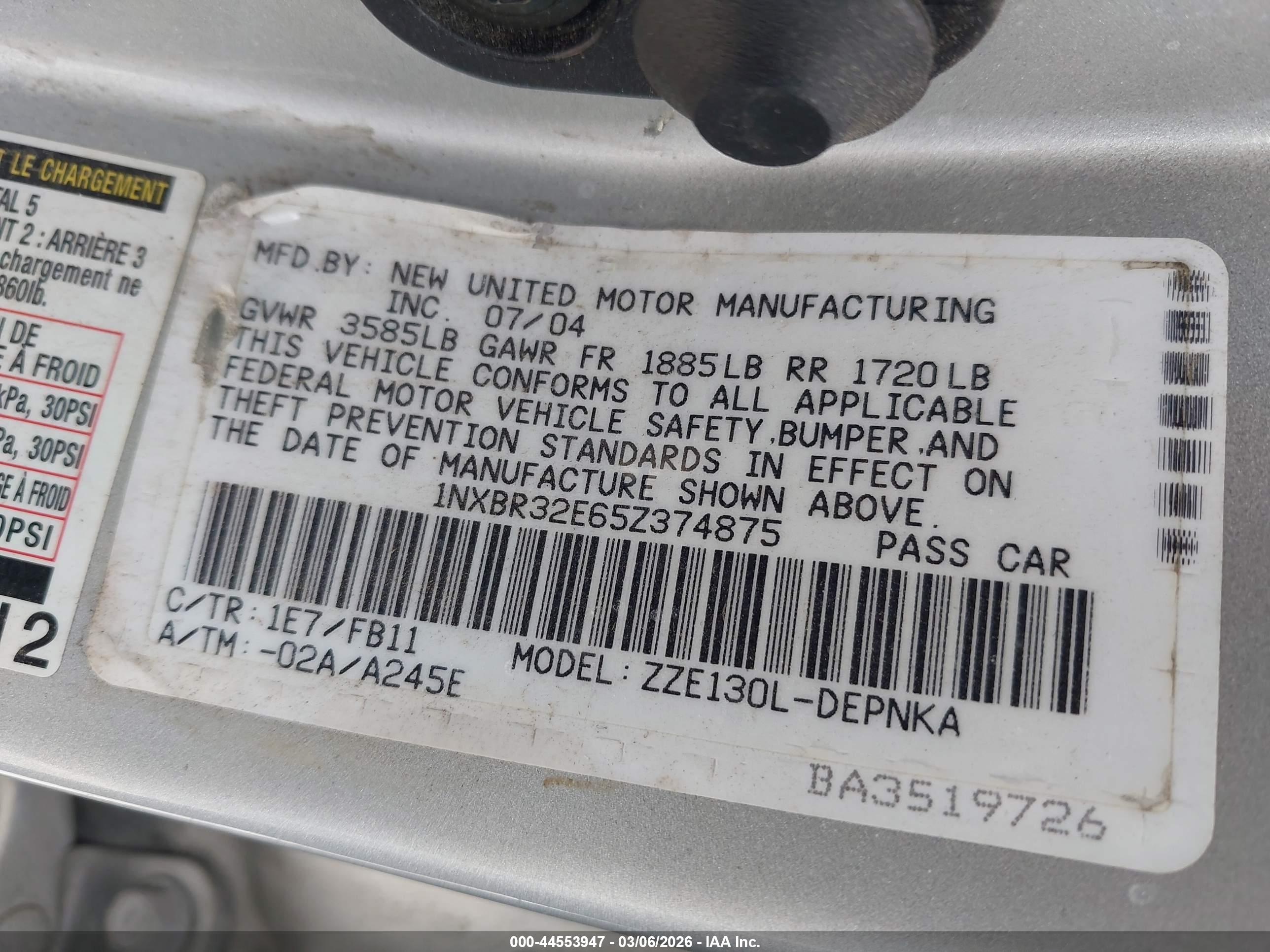 TOYOTA COROLLA image 9