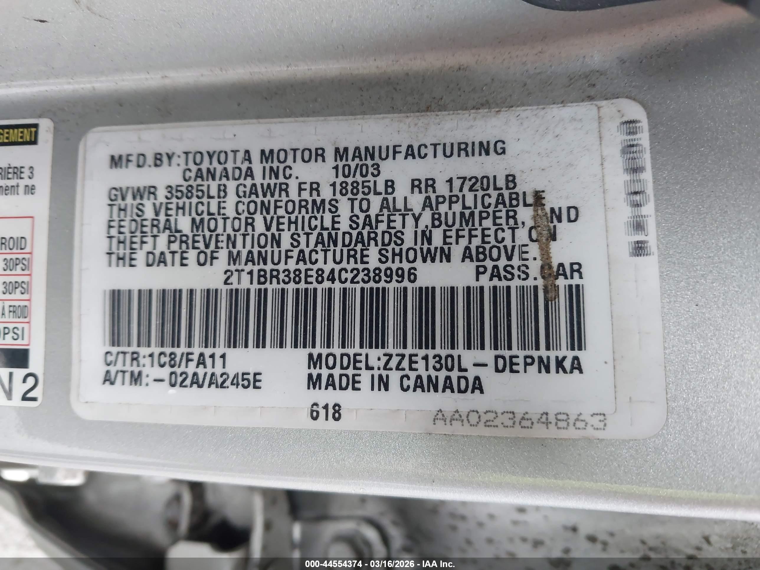 TOYOTA COROLLA image 9