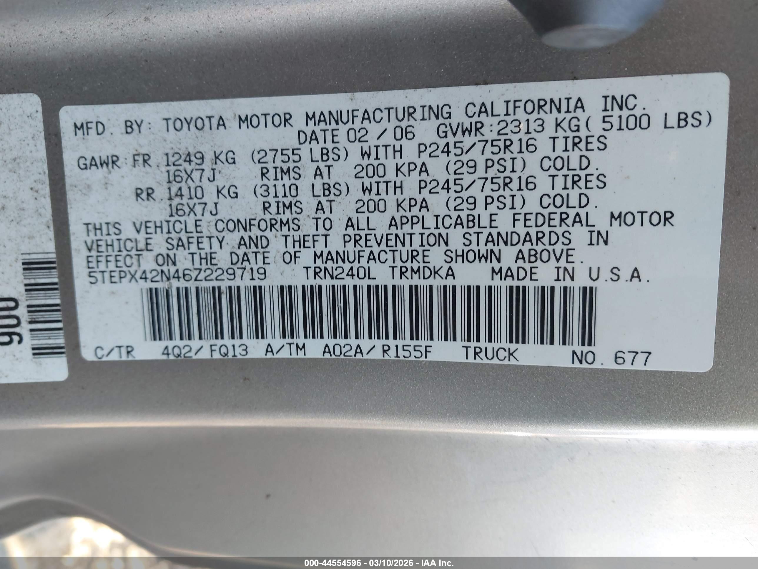 TOYOTA TACOMA image 9