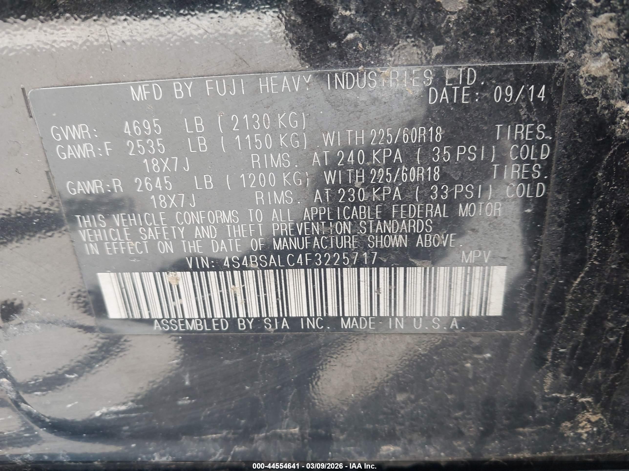 SUBARU OUTBACK image 9