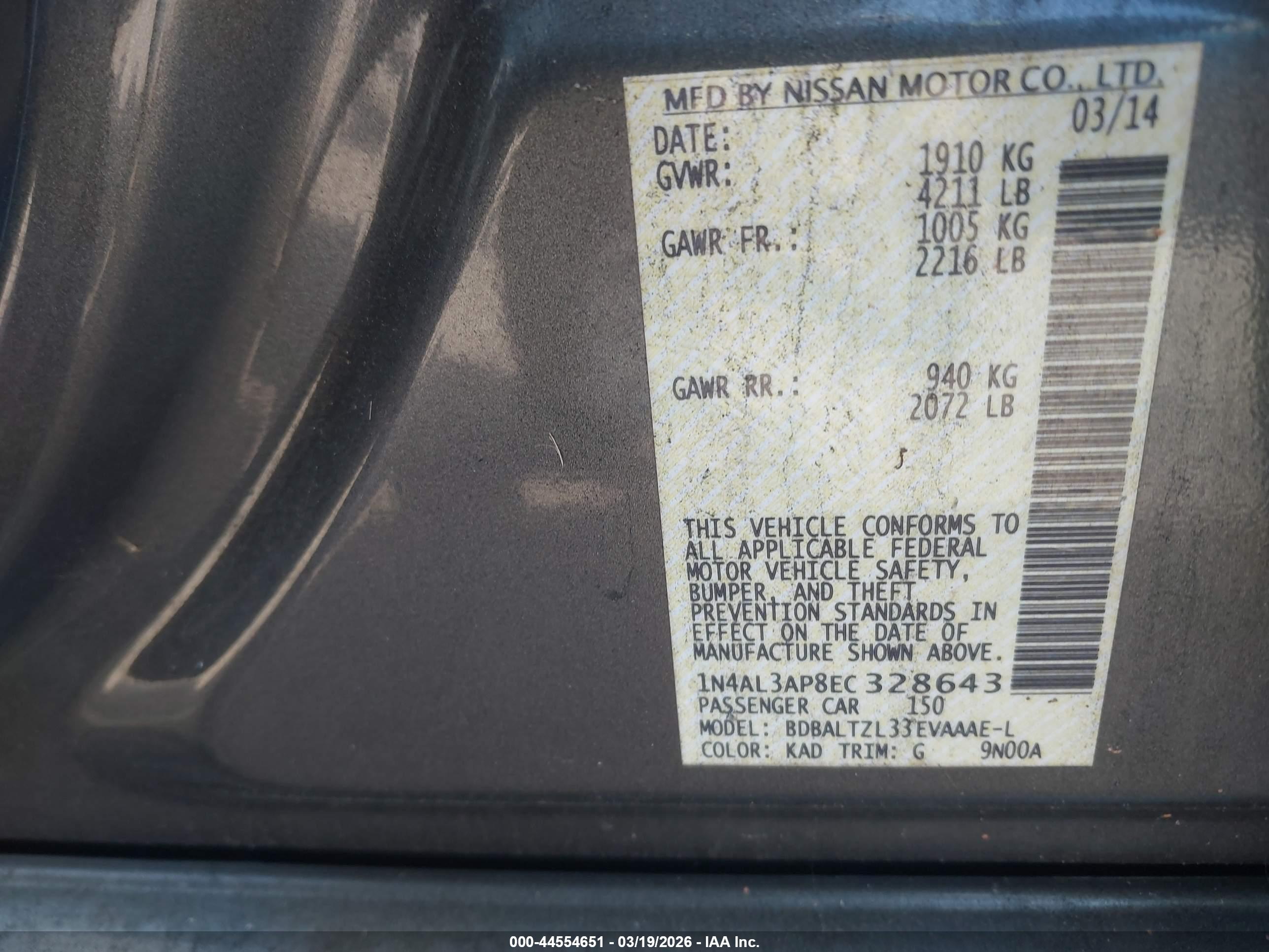 NISSAN ALTIMA image 9