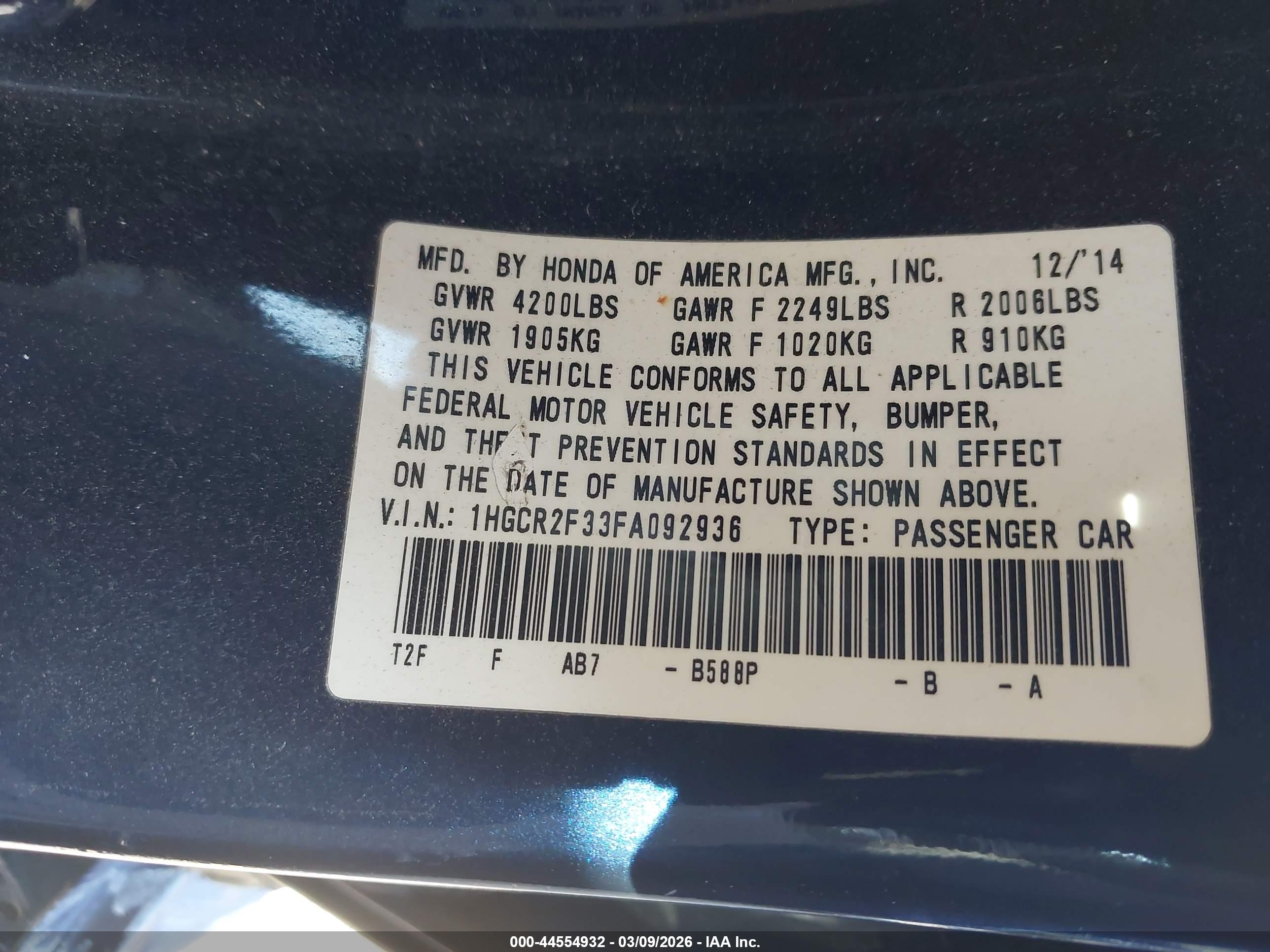 HONDA ACCORD image 9