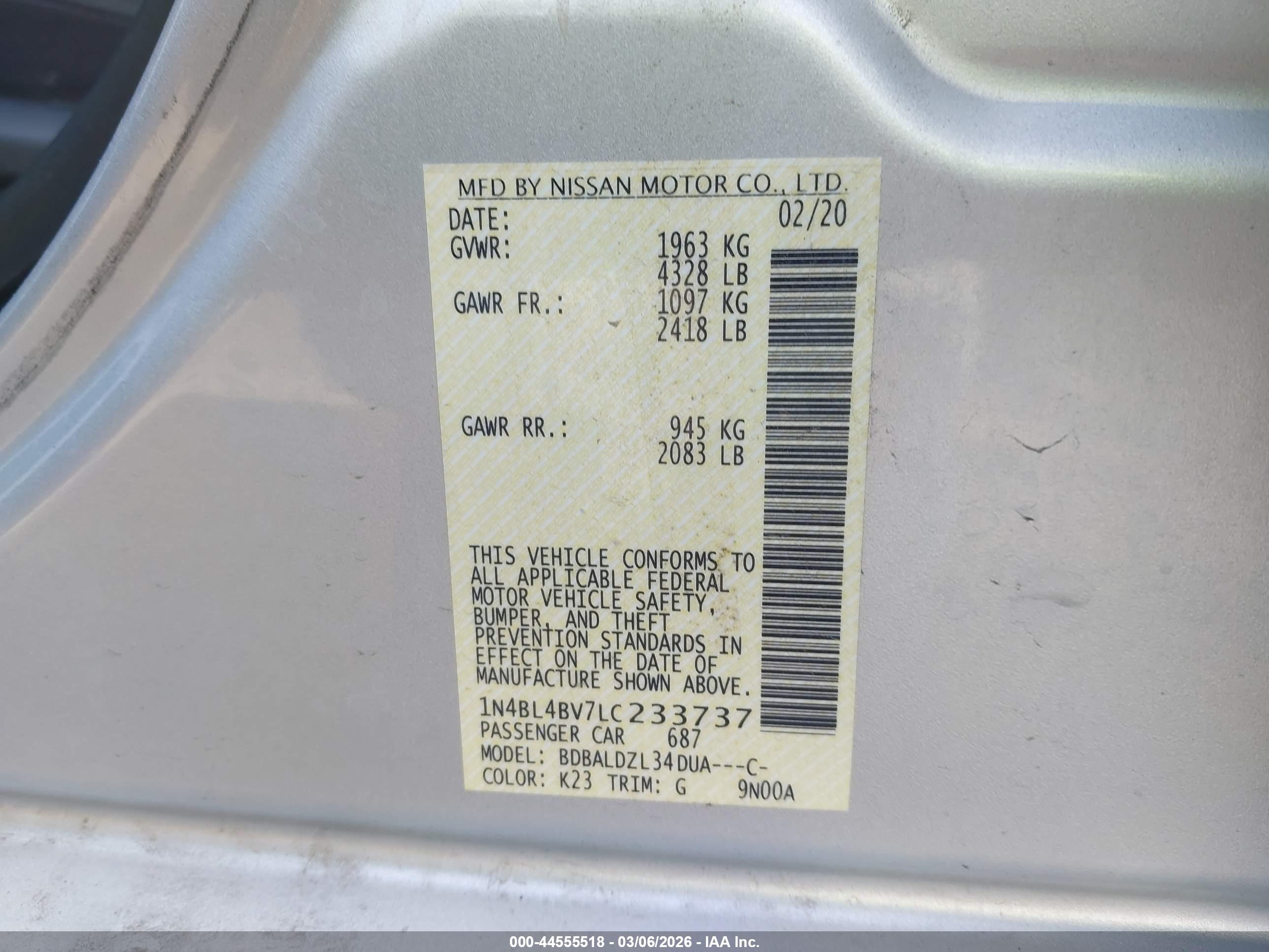 NISSAN ALTIMA image 9