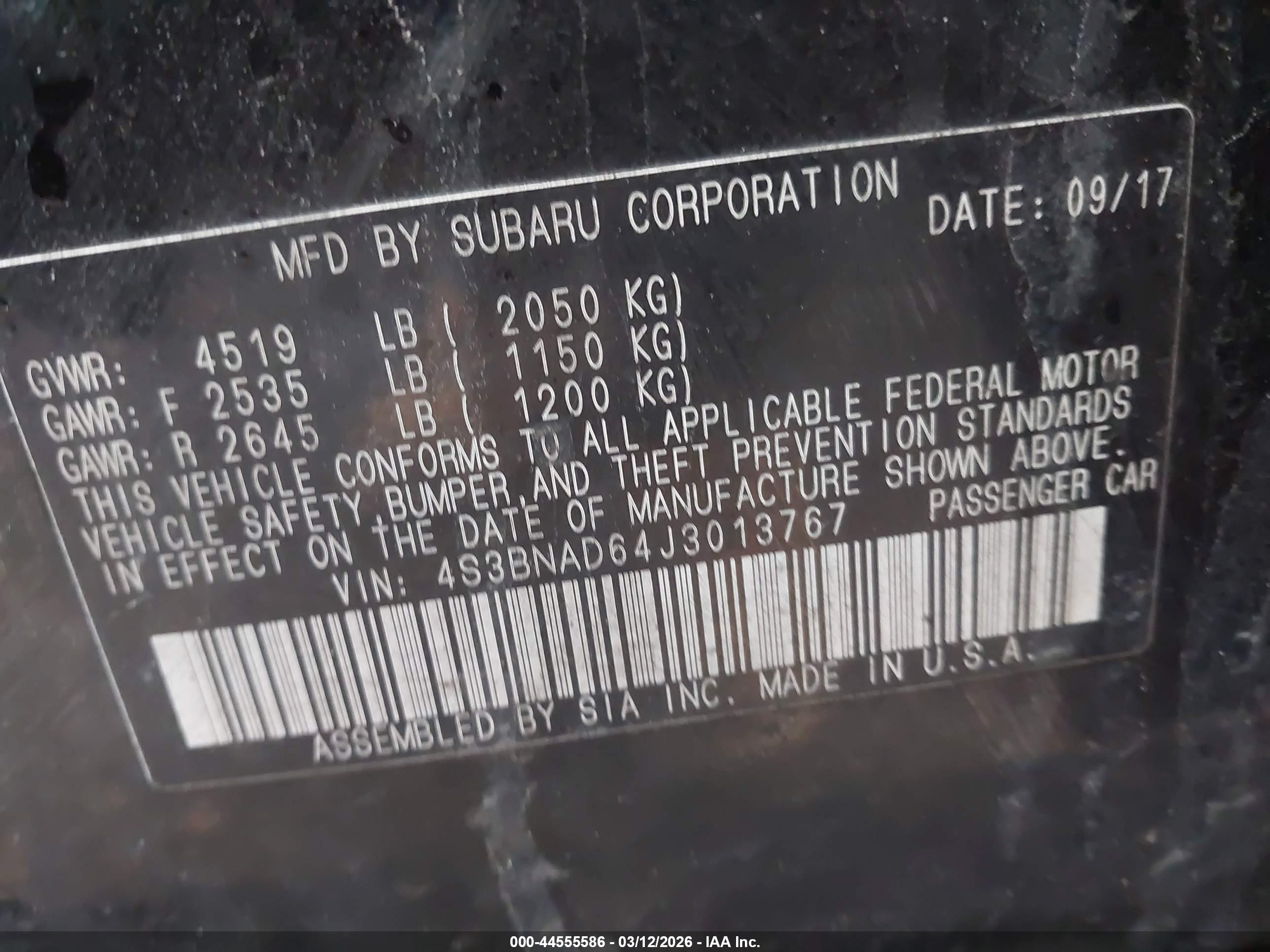 SUBARU LEGACY image 9