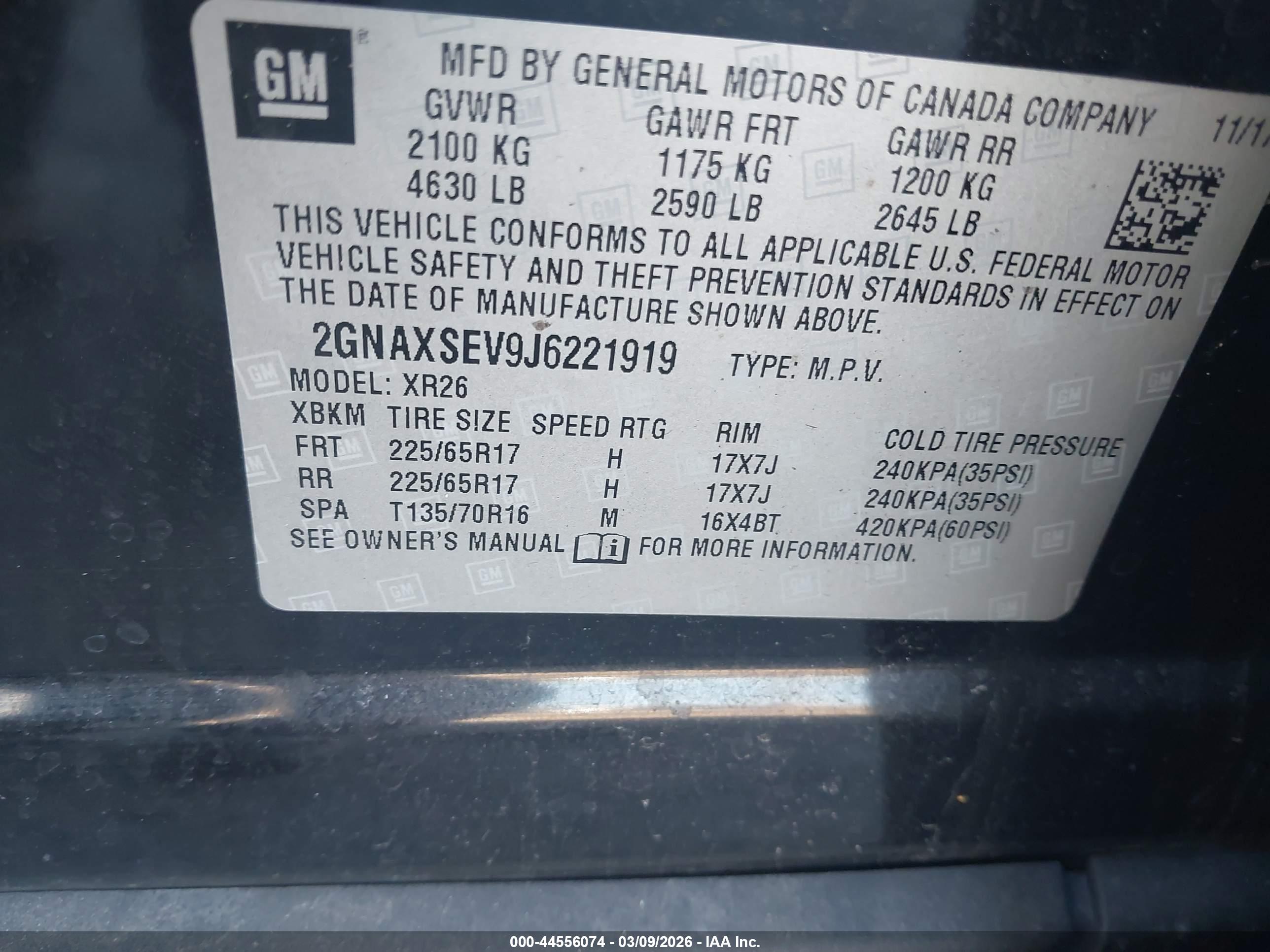 CHEVROLET EQUINOX image 9