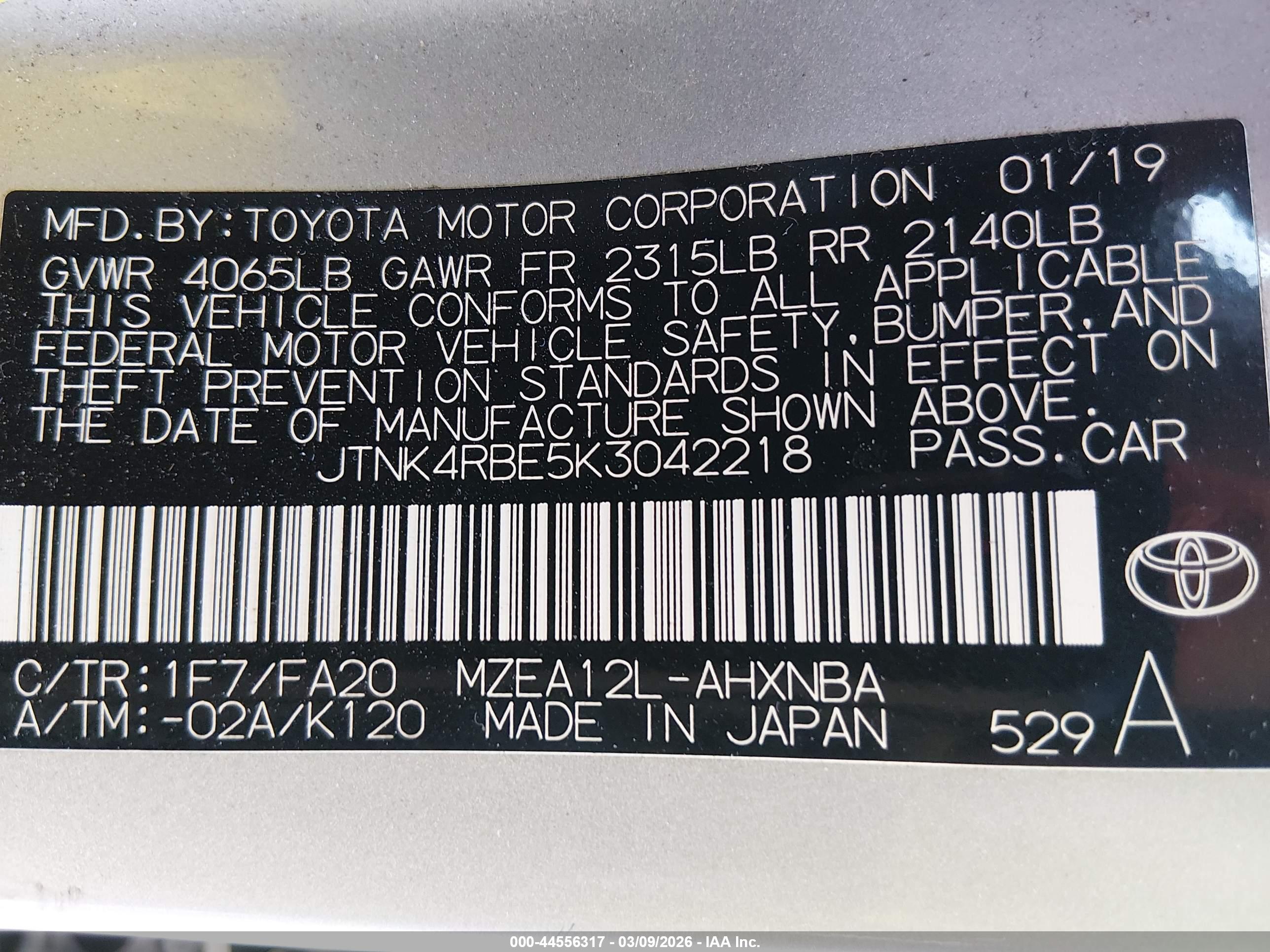 TOYOTA COROLLA image 9