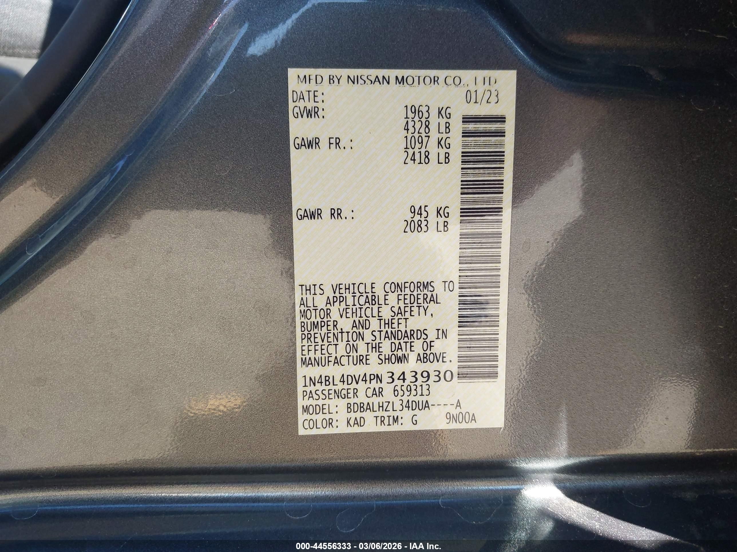 NISSAN ALTIMA image 9
