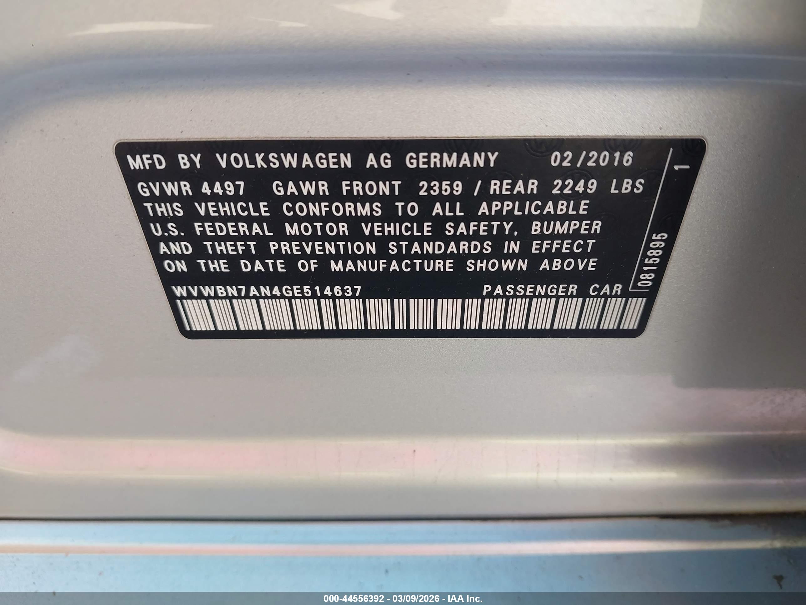 VOLKSWAGEN CC image 9