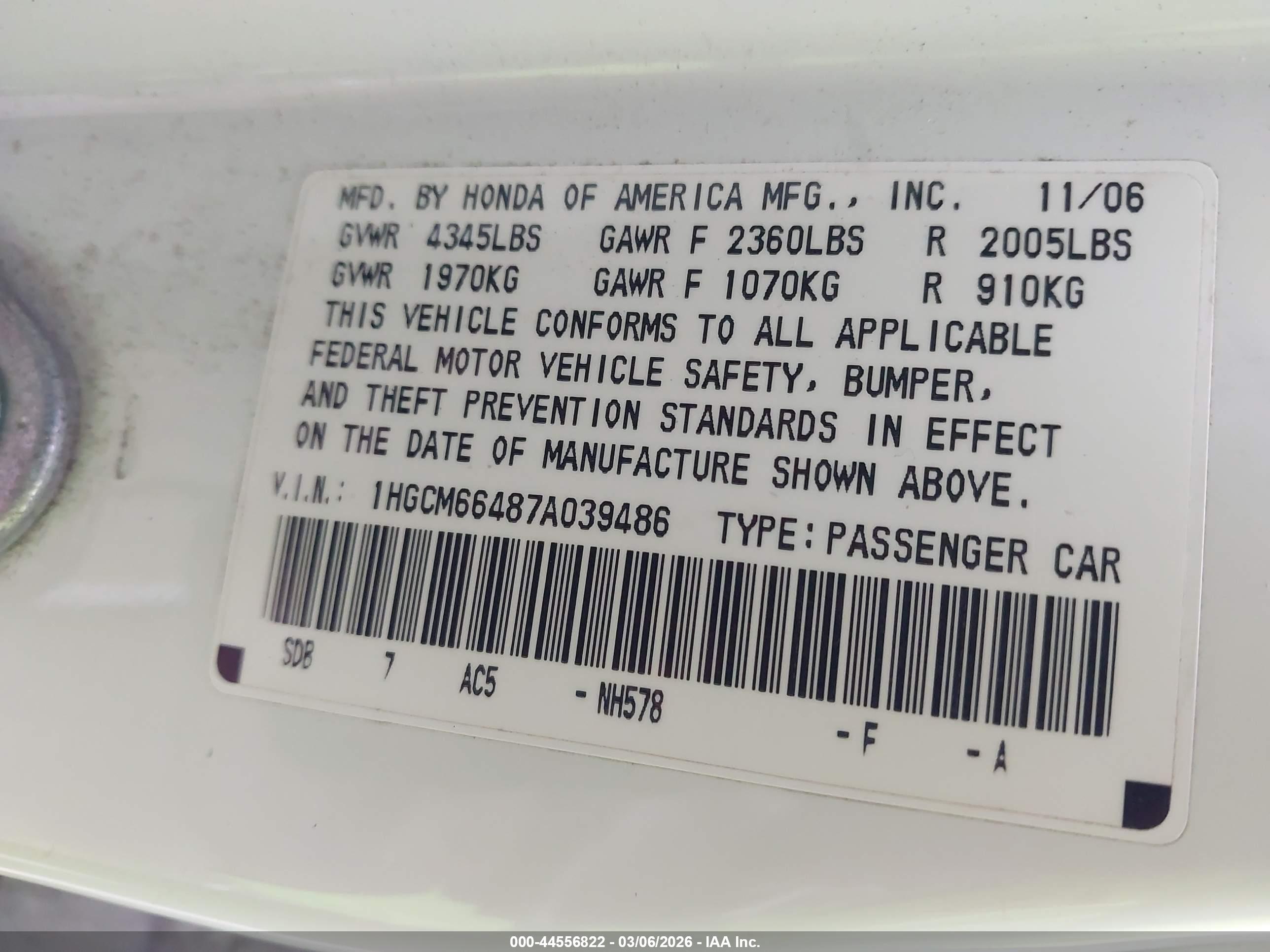 HONDA ACCORD image 9