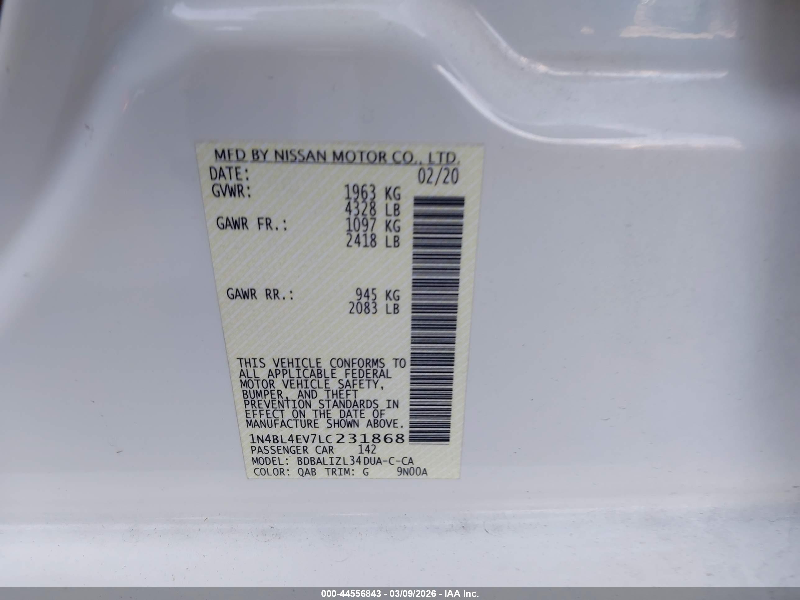 NISSAN ALTIMA image 9