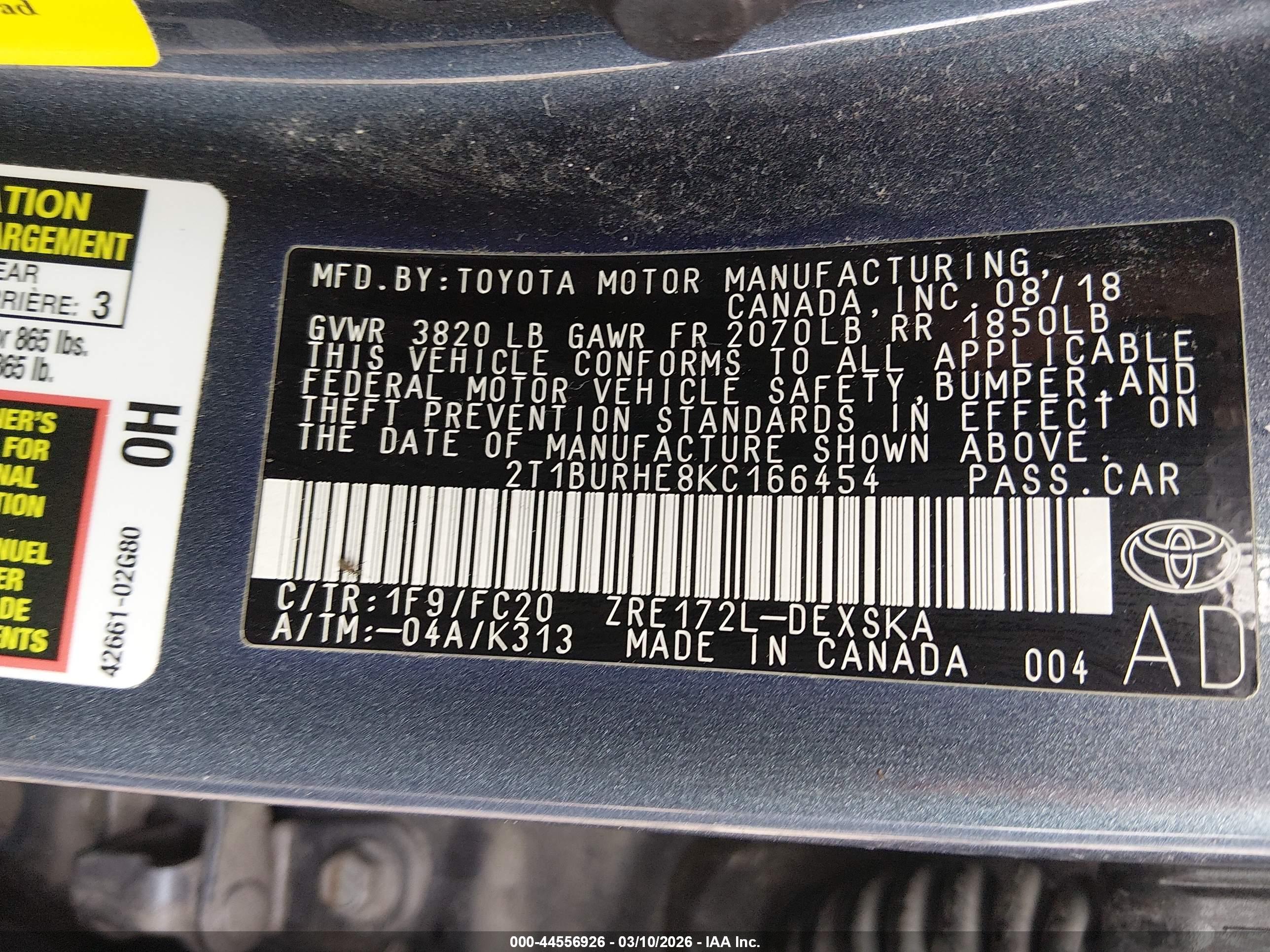 TOYOTA COROLLA image 9