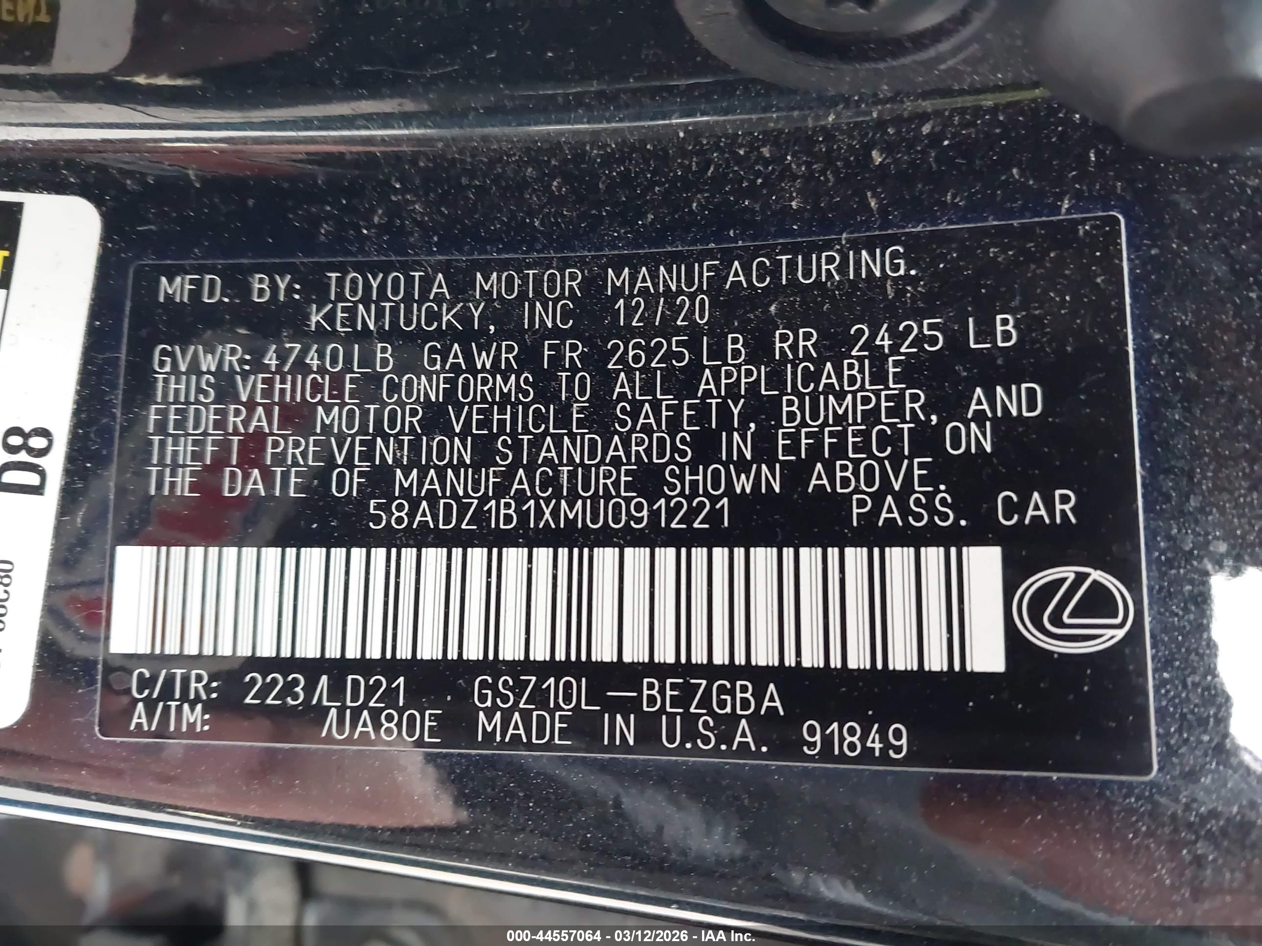 LEXUS ES image 9