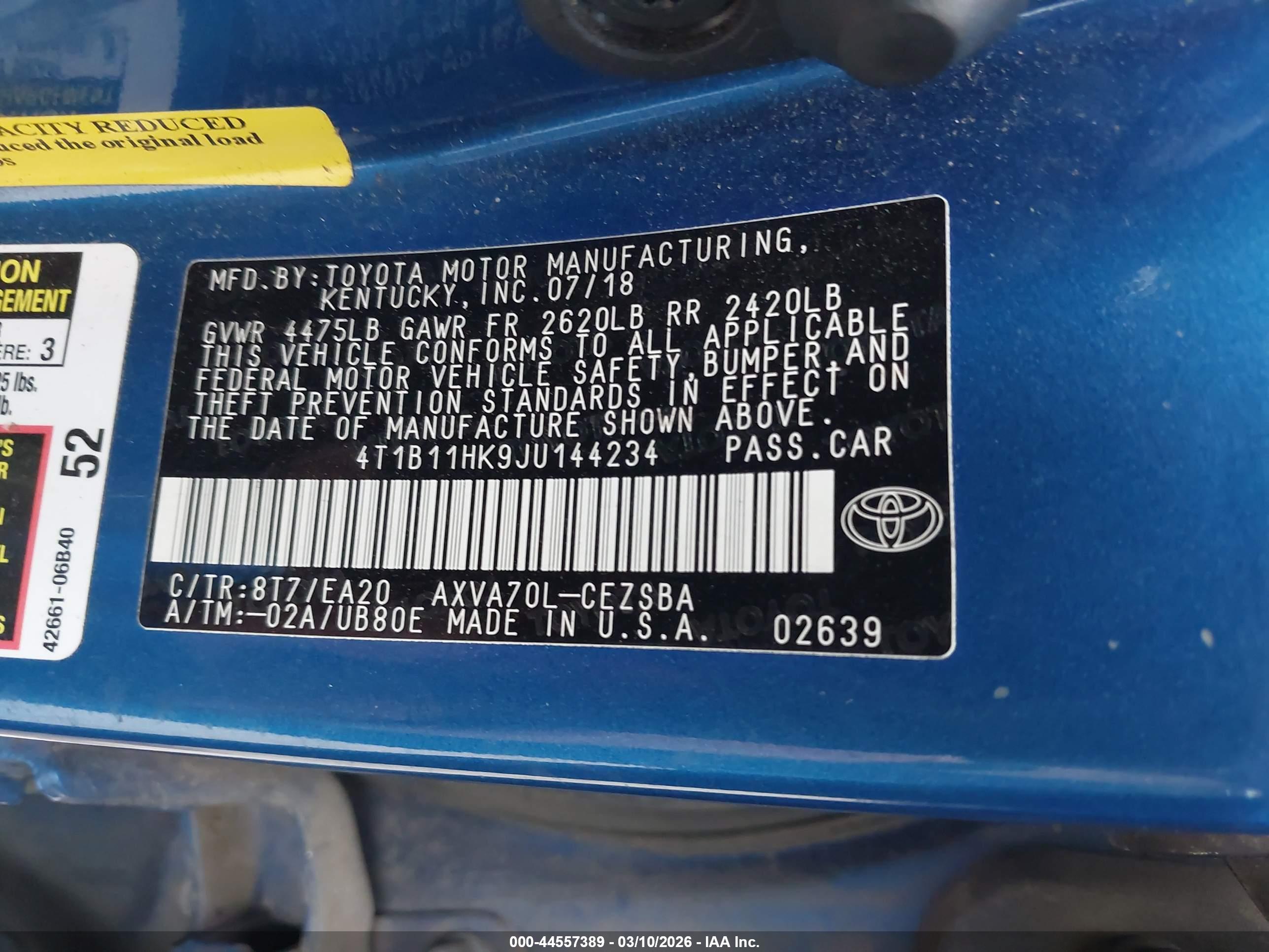 TOYOTA CAMRY image 9