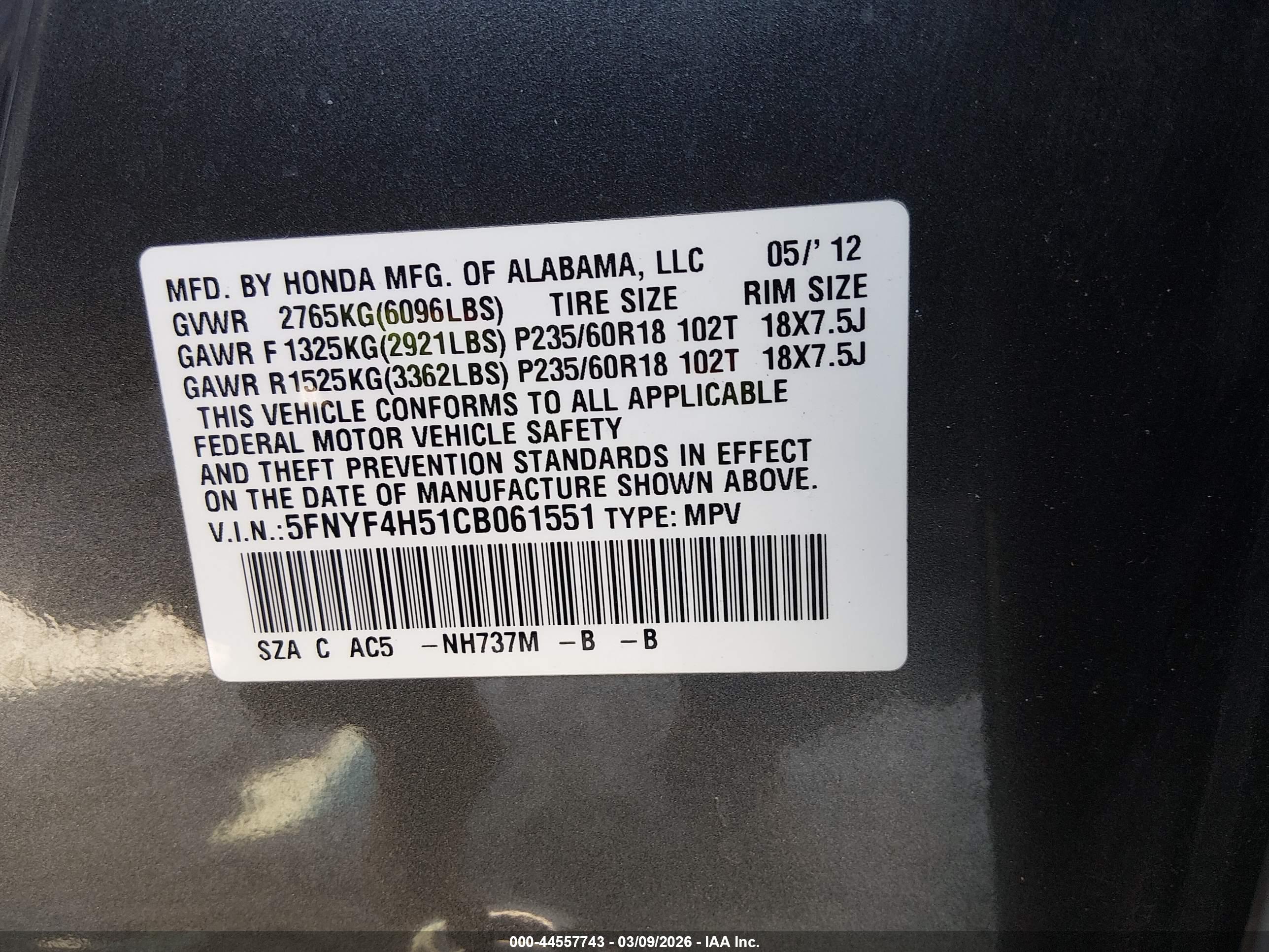 HONDA PILOT image 9
