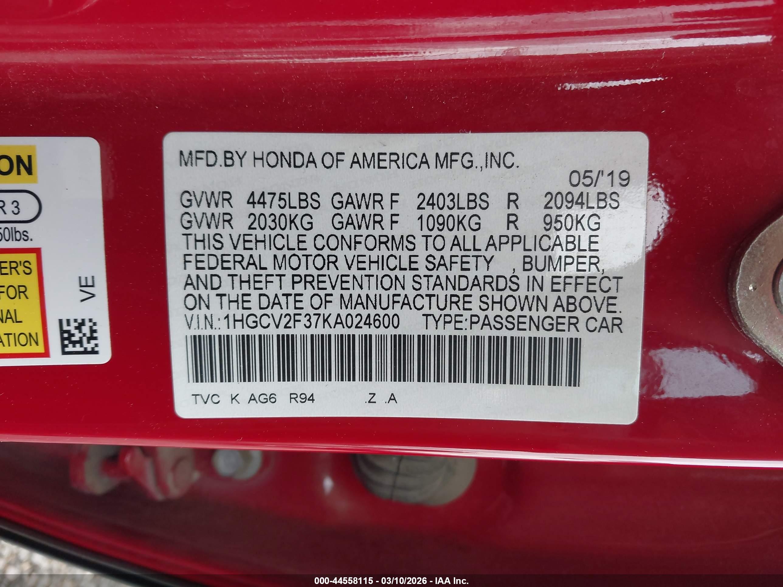 HONDA ACCORD image 9