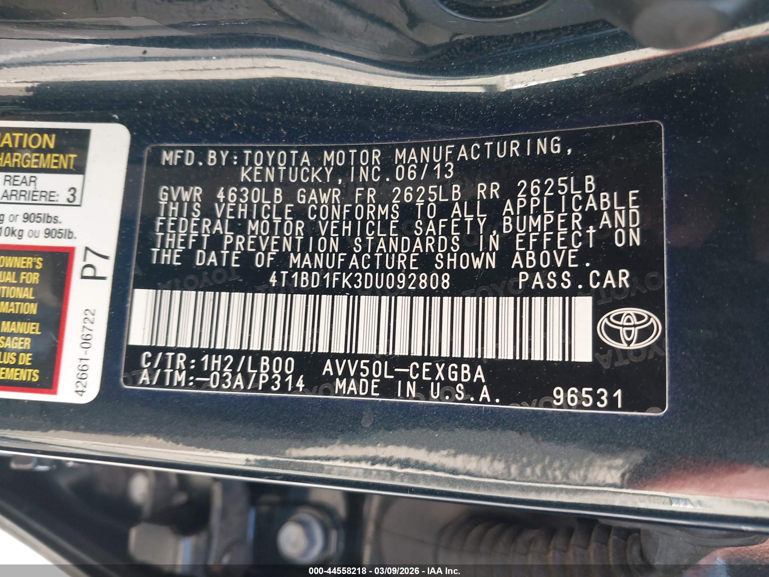 TOYOTA CAMRY image 9