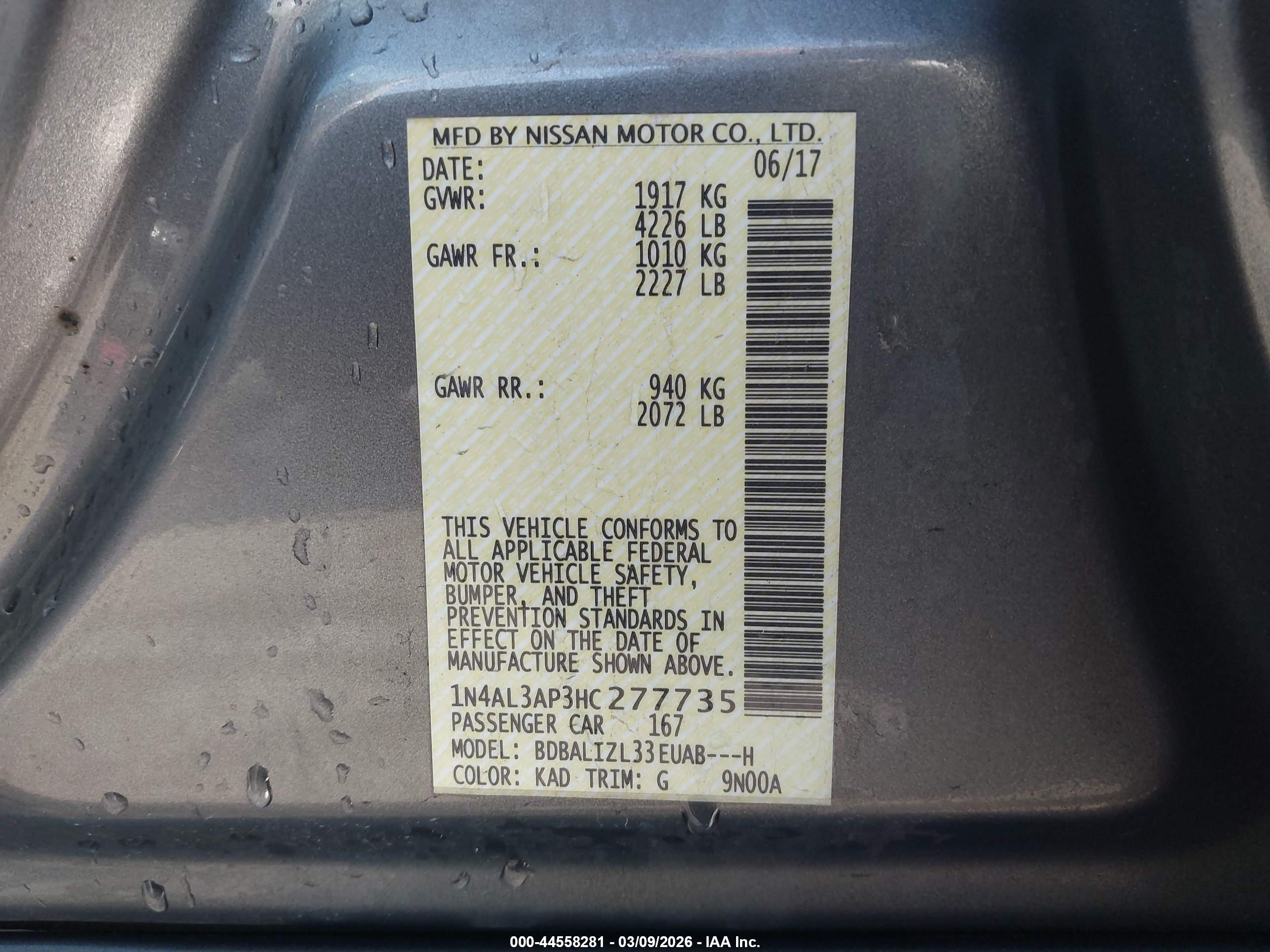 NISSAN ALTIMA image 9