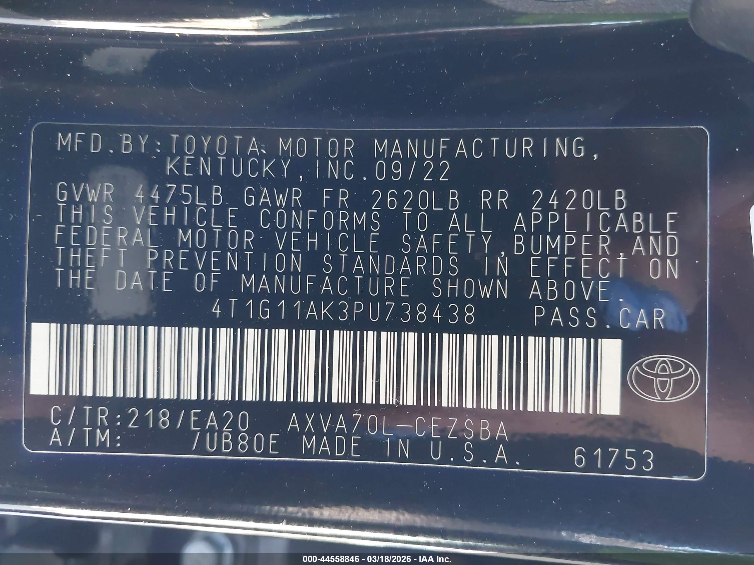 TOYOTA CAMRY image 9