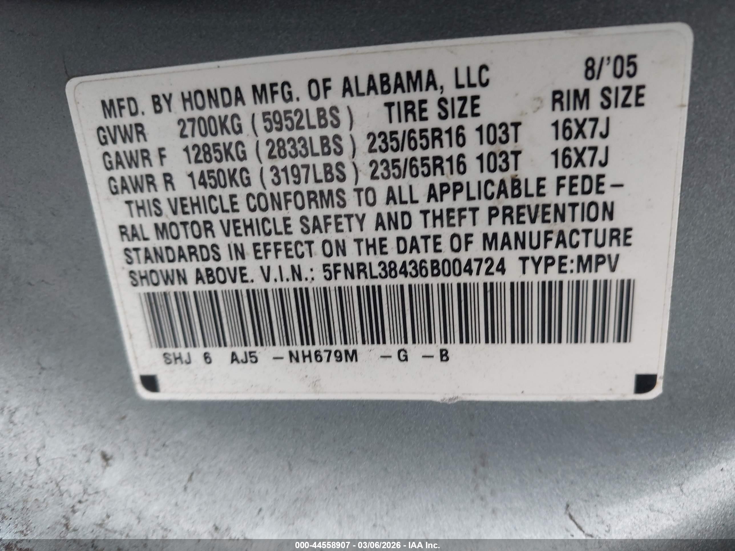 HONDA ODYSSEY image 9