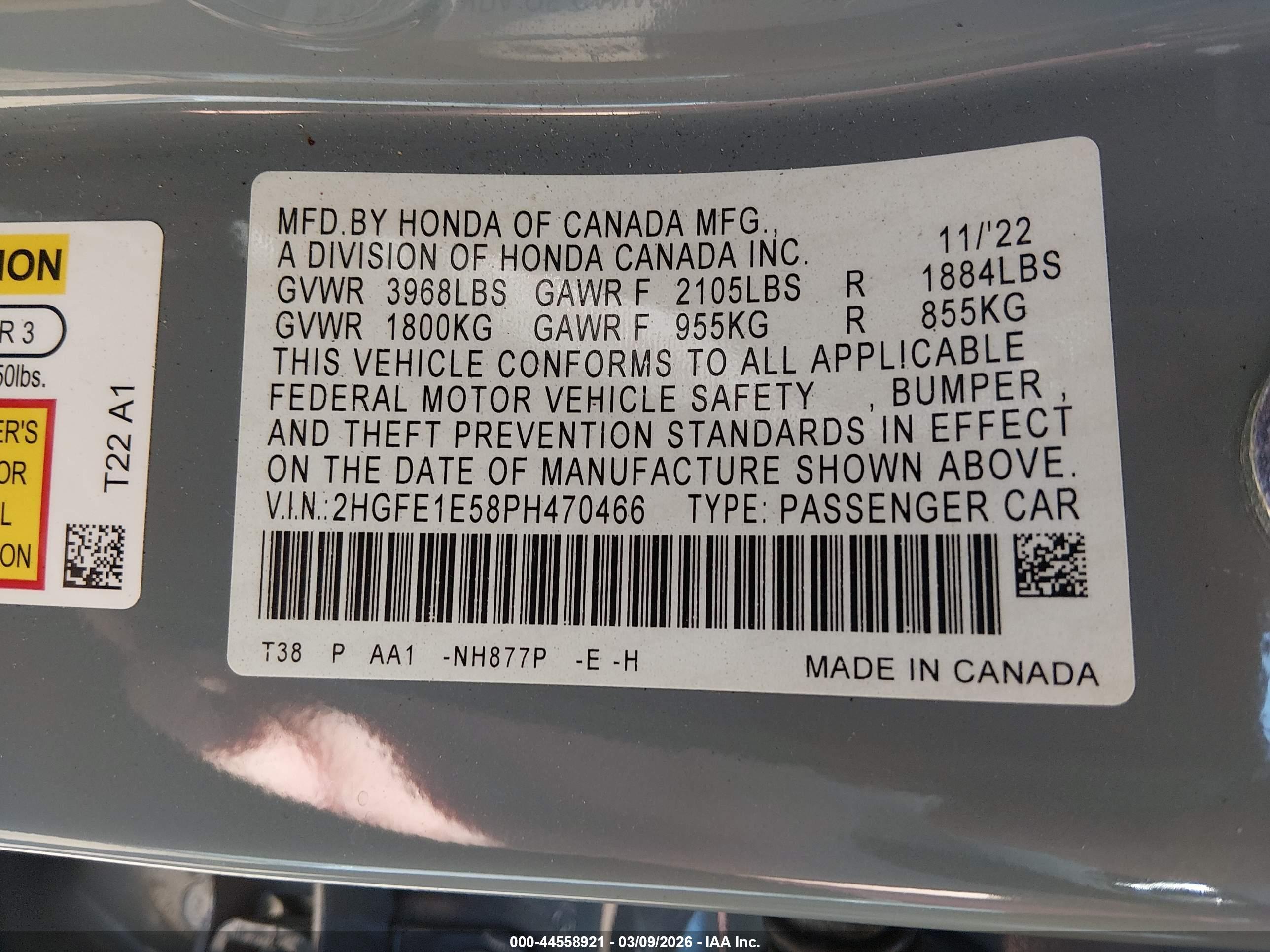 HONDA CIVIC image 9