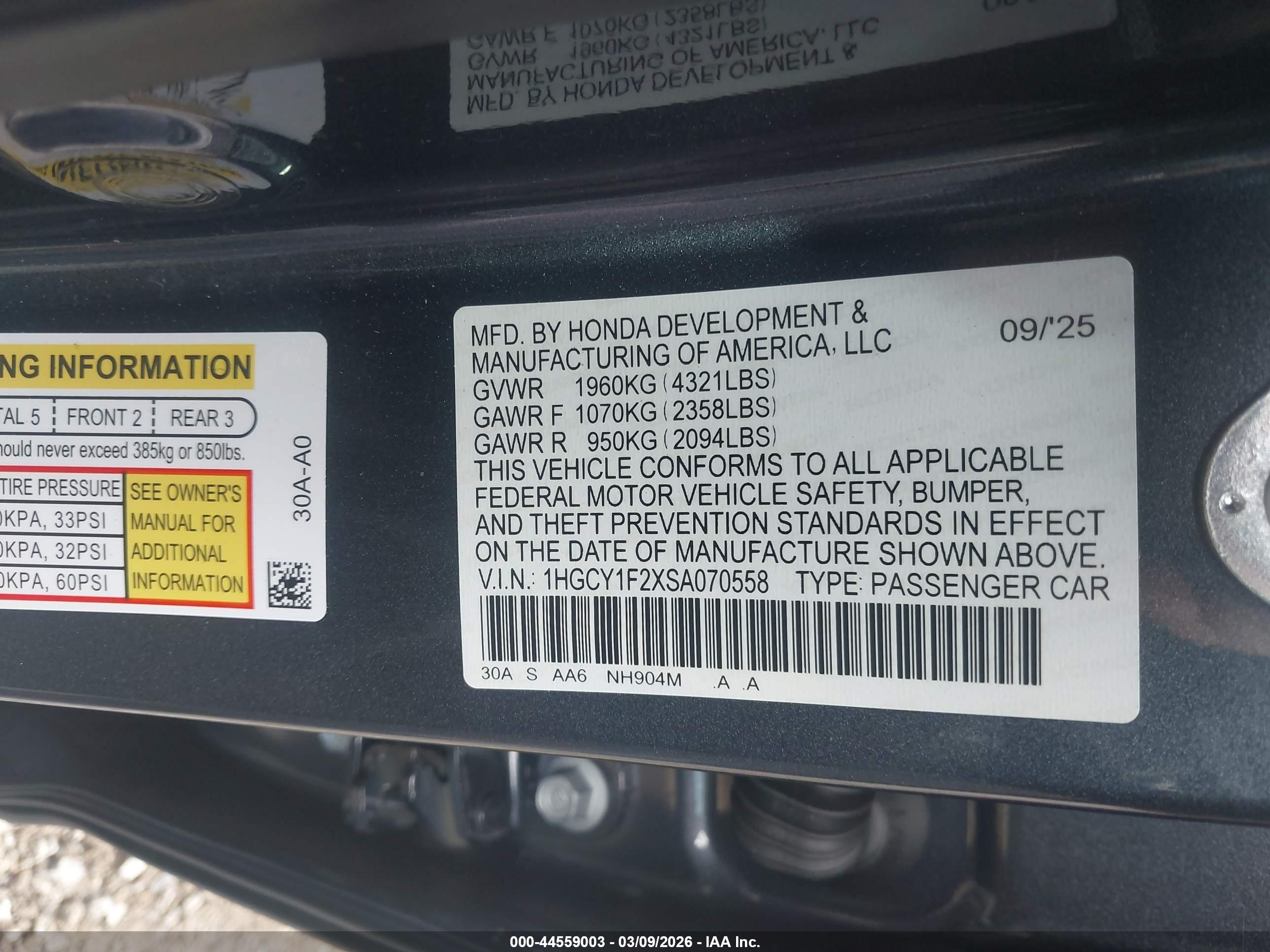HONDA ACCORD image 9