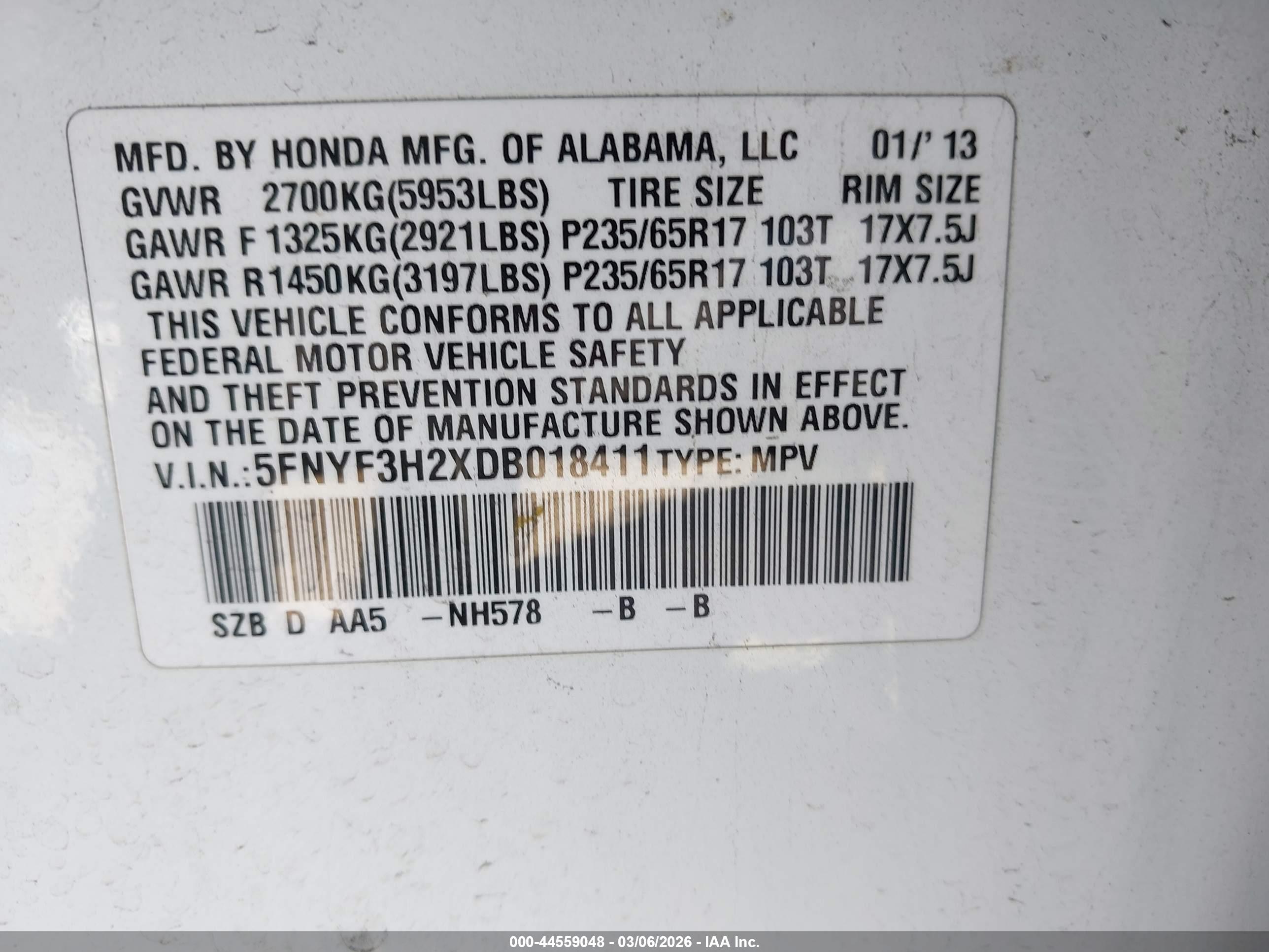 HONDA PILOT image 9