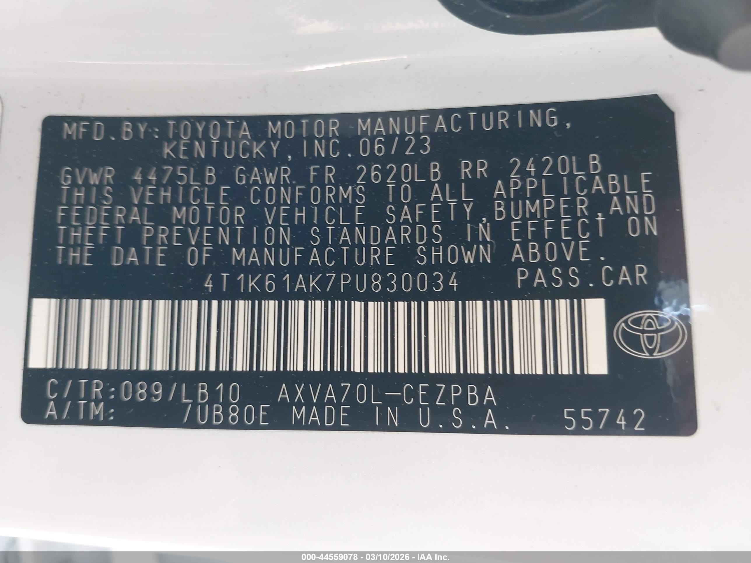 TOYOTA CAMRY image 9