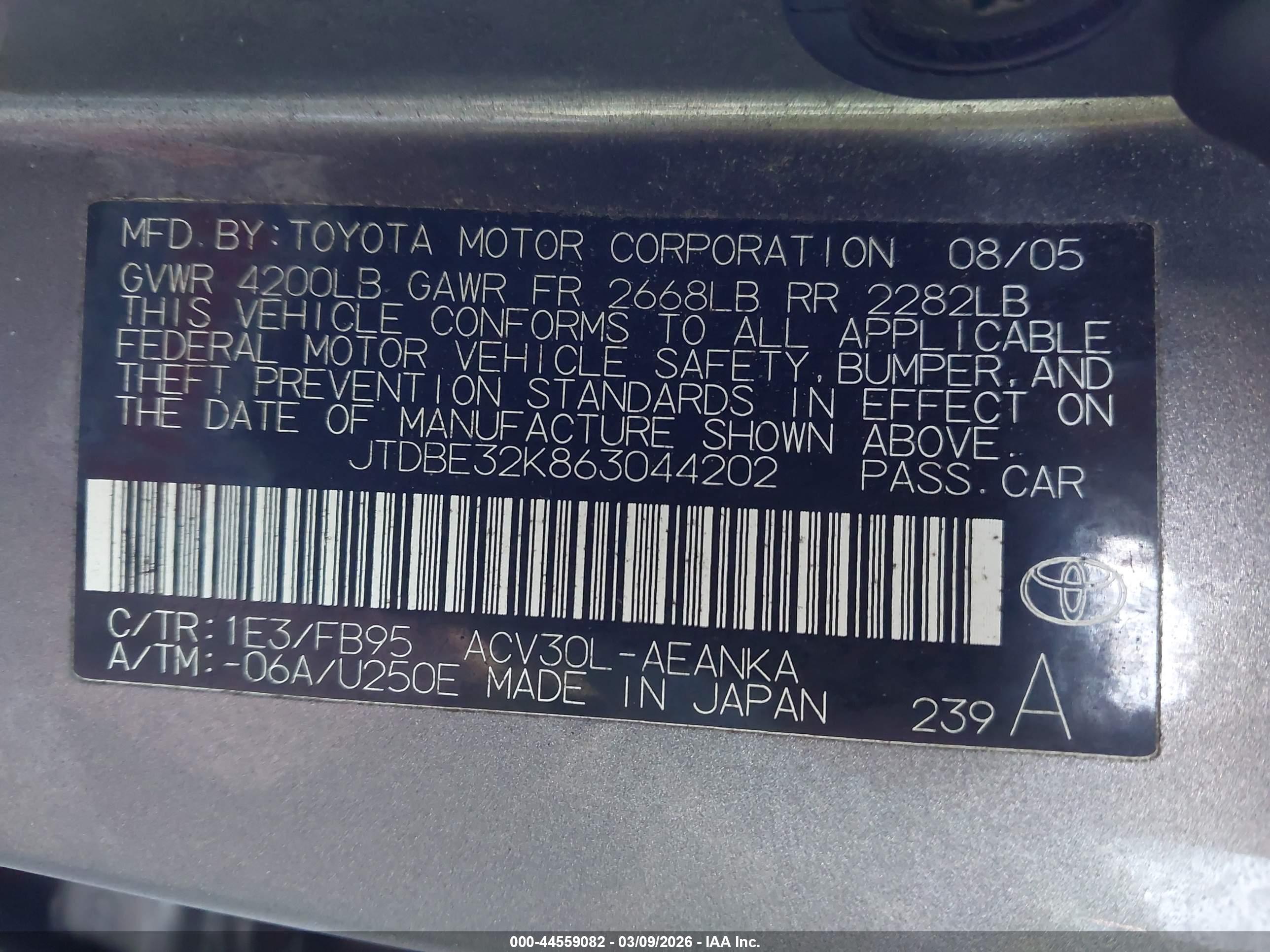 TOYOTA CAMRY image 9