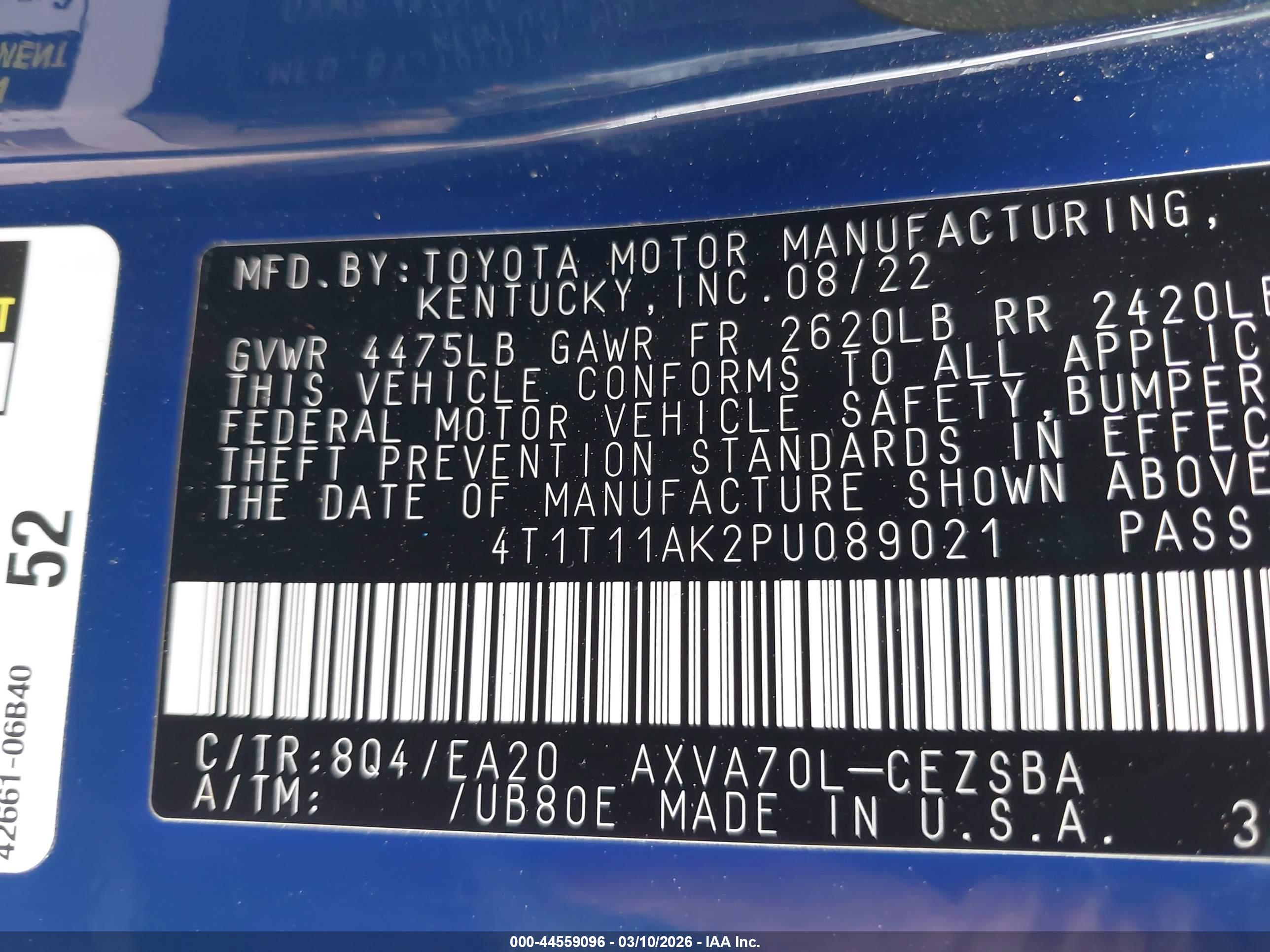 TOYOTA CAMRY image 9