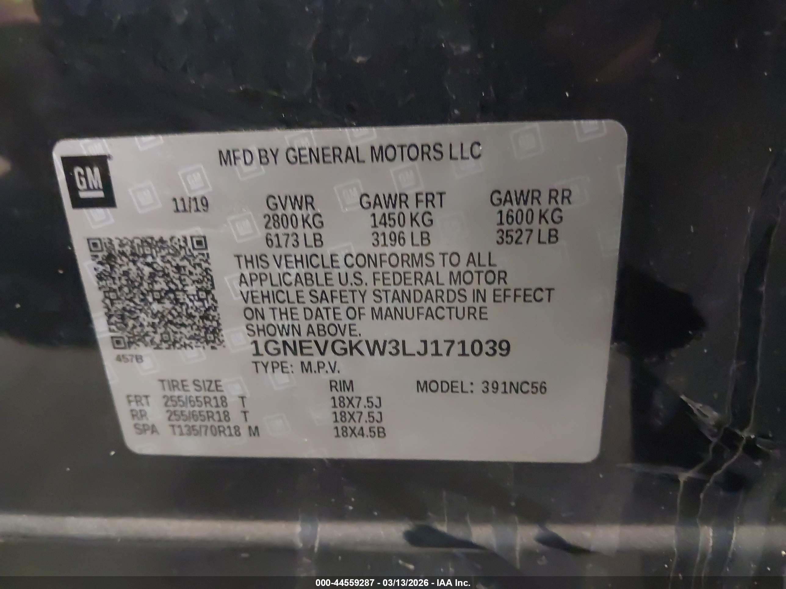 CHEVROLET TRAVERSE image 9