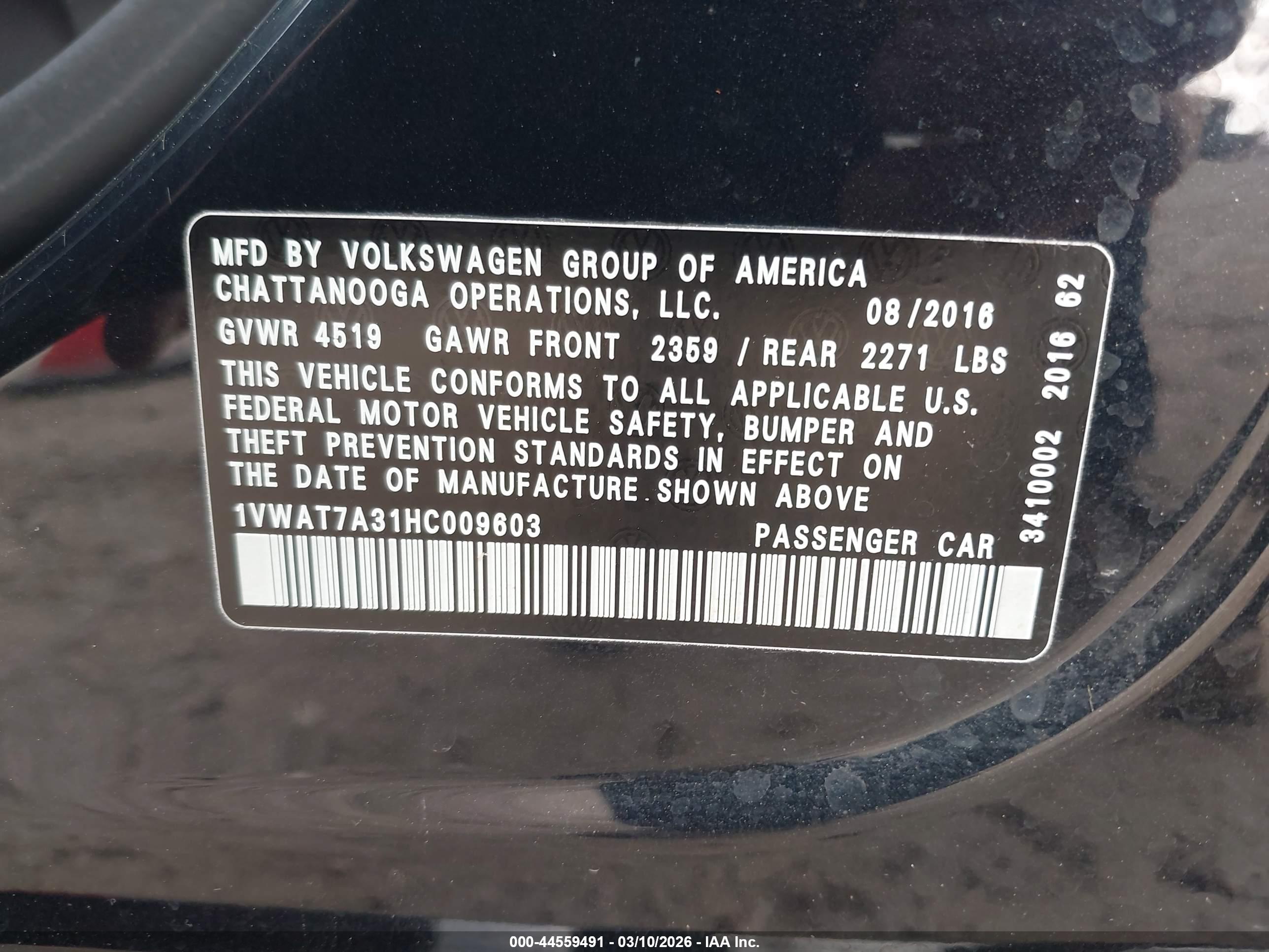 VOLKSWAGEN PASSAT image 9